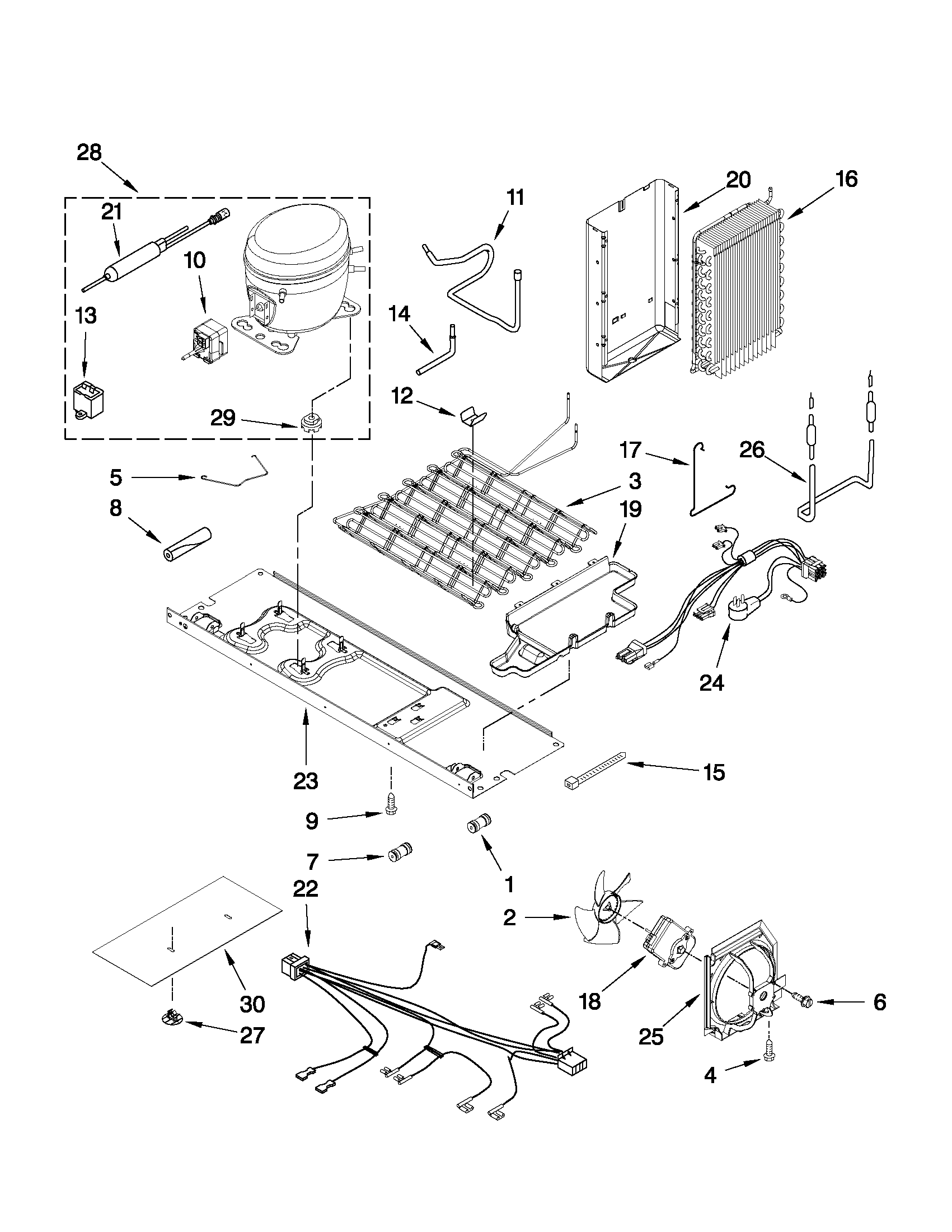 Whirlpool GSF26C4EXS03 unit parts diagram