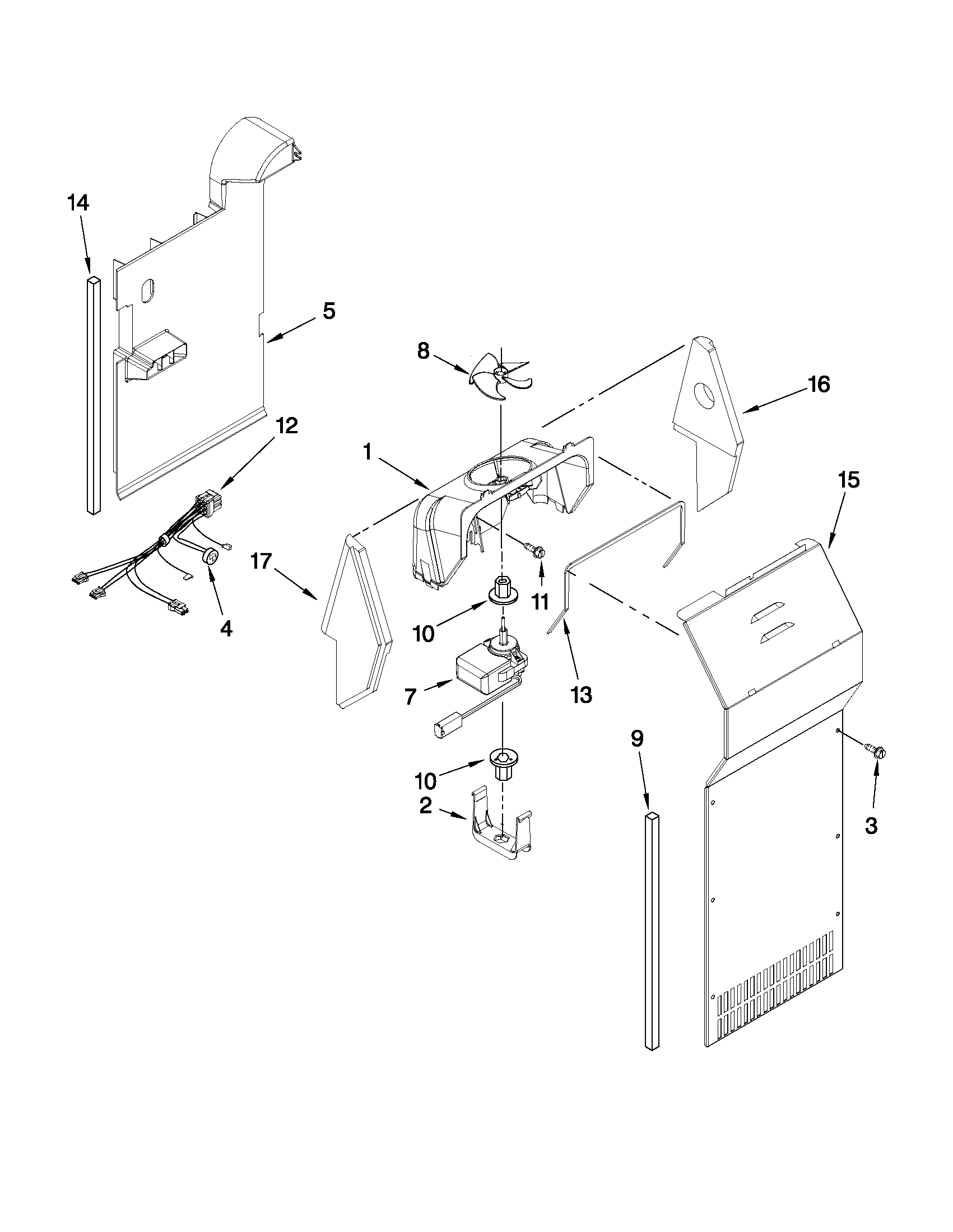 Ikea ID5HHEXVS05 air flow parts diagram