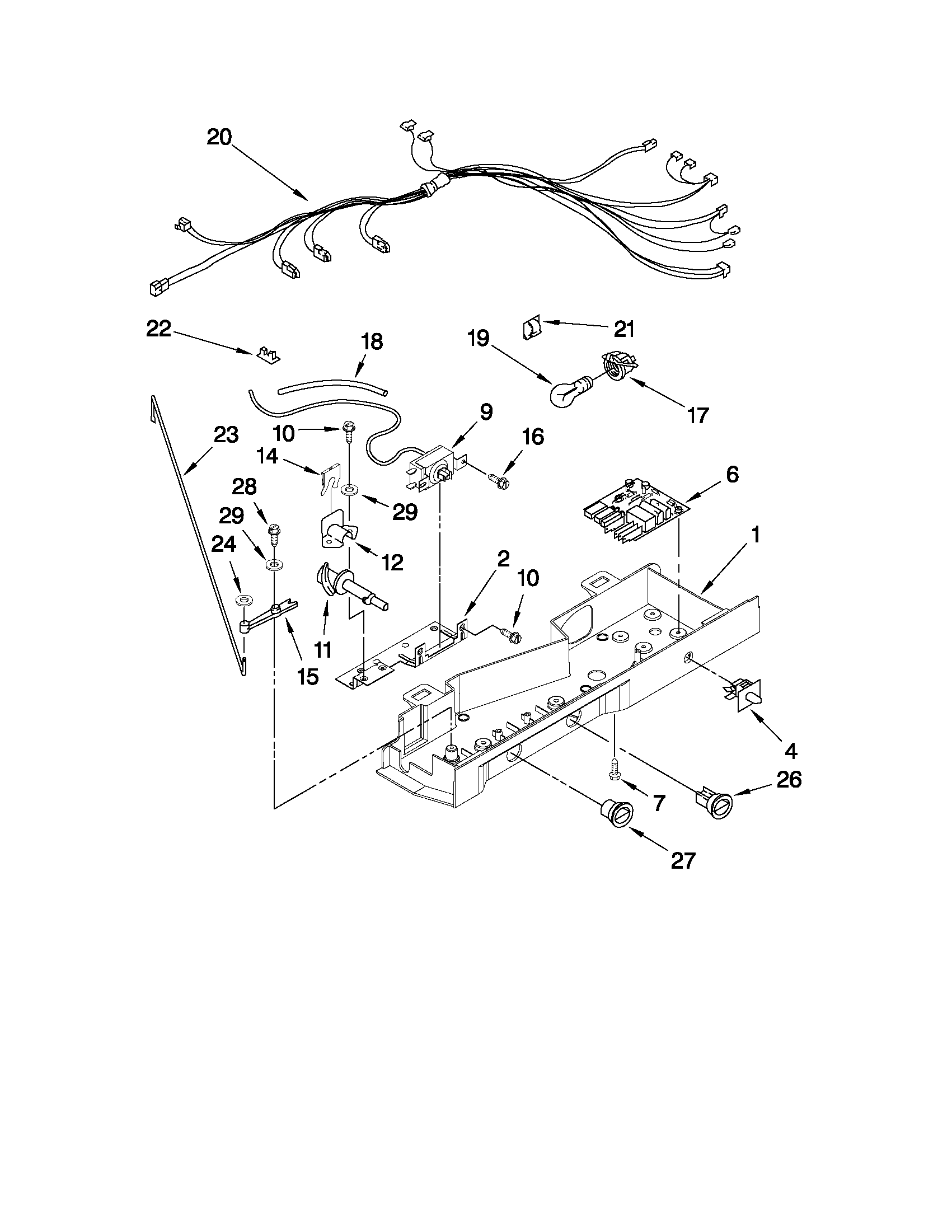 Ikea ID5HHEXVS05 control parts diagram