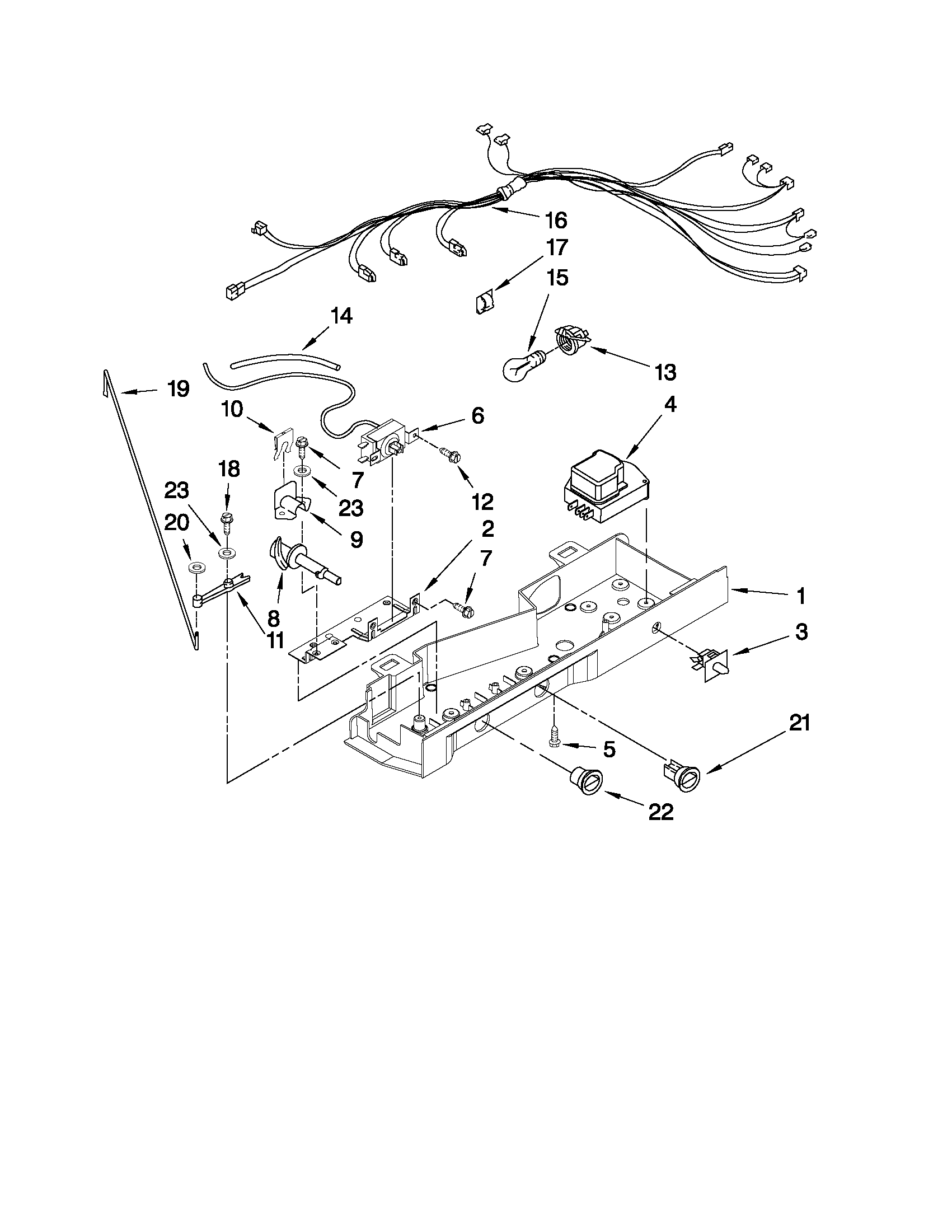 Crosley CS22CFXTS05 control parts diagram