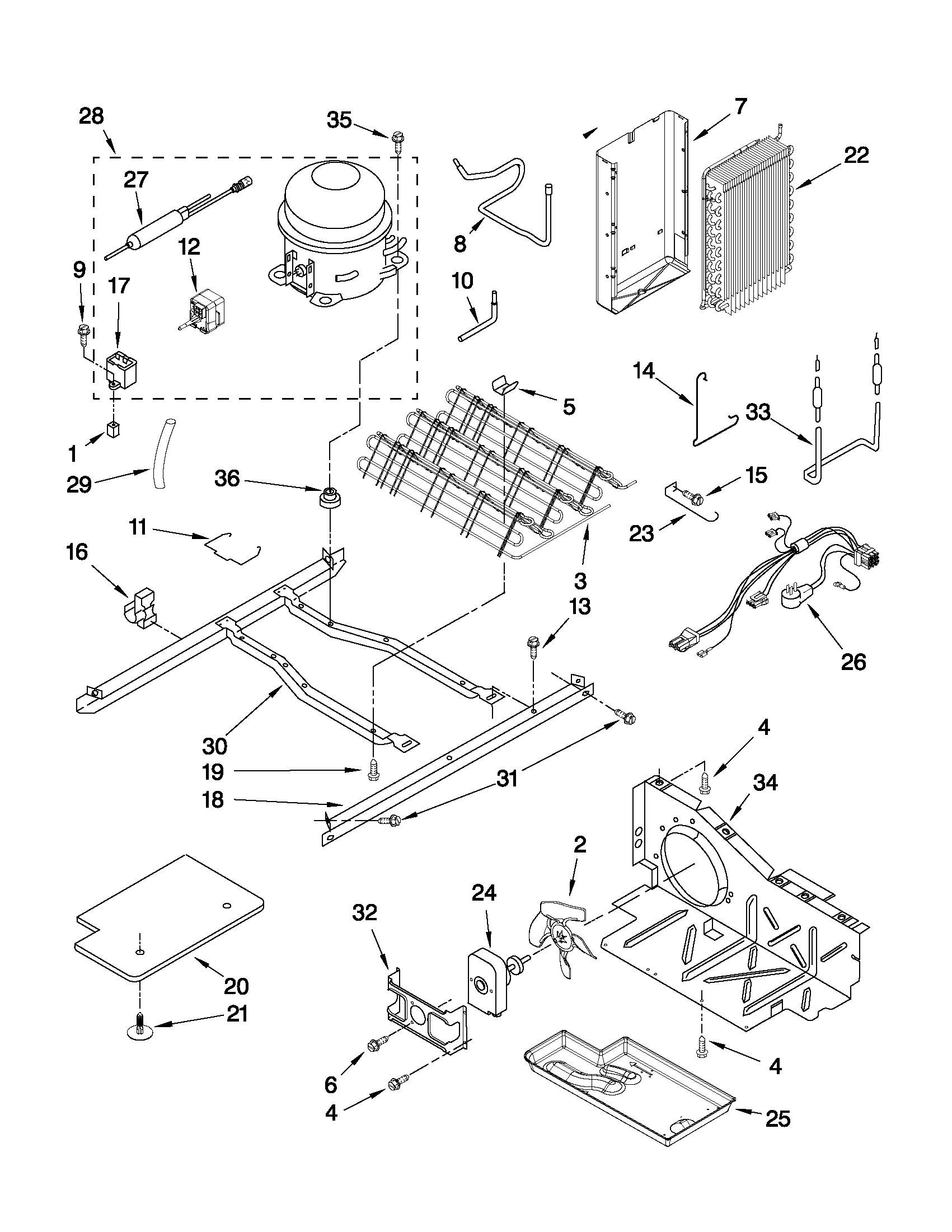 KitchenAid KSRS22MWMS02 unit parts diagram
