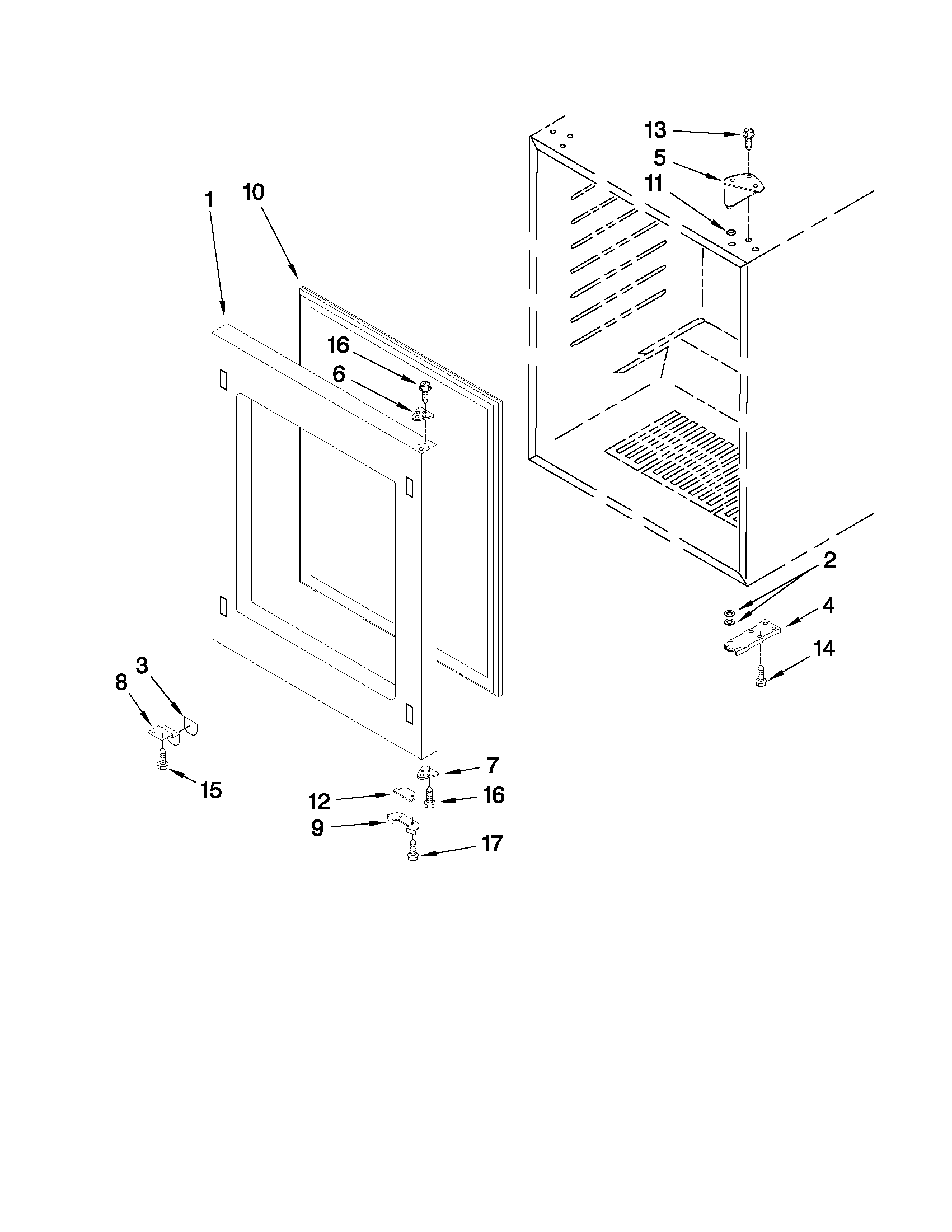 Jenn-Air JUB248RBCX02 door parts diagram