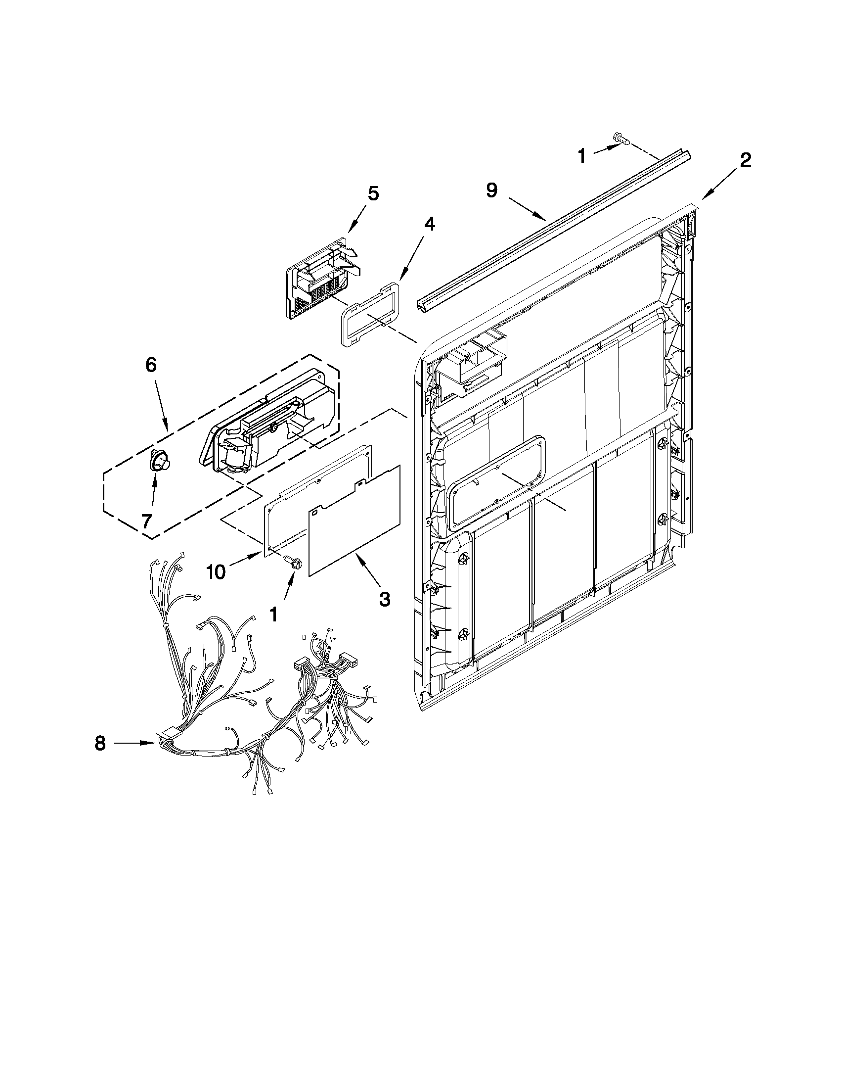 Amana ADB1400AWB1 inner door parts diagram