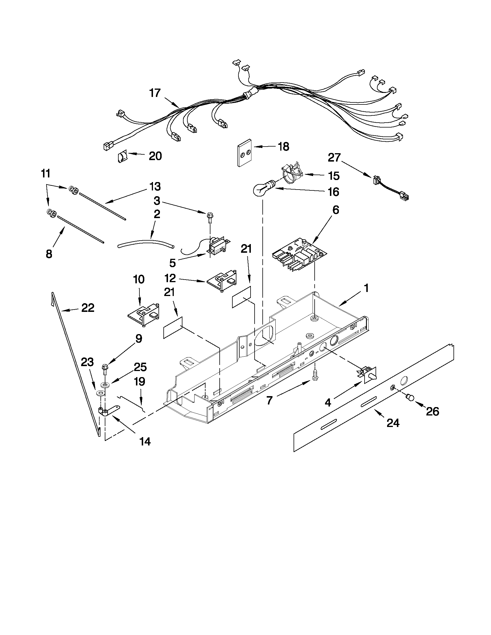 Maytag MSD2273VES02 control parts diagram