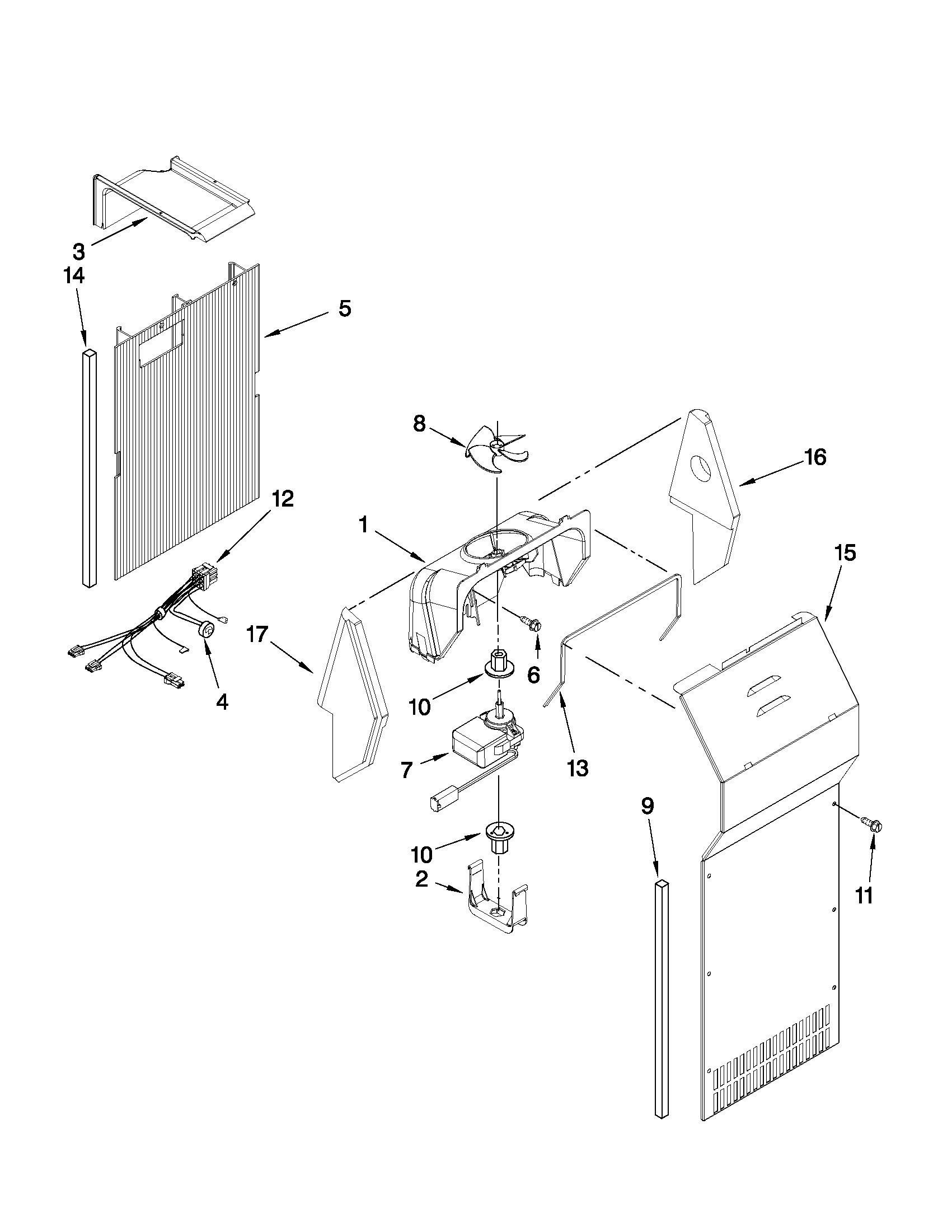 Whirlpool GS2KVAXVS03 air flow parts diagram