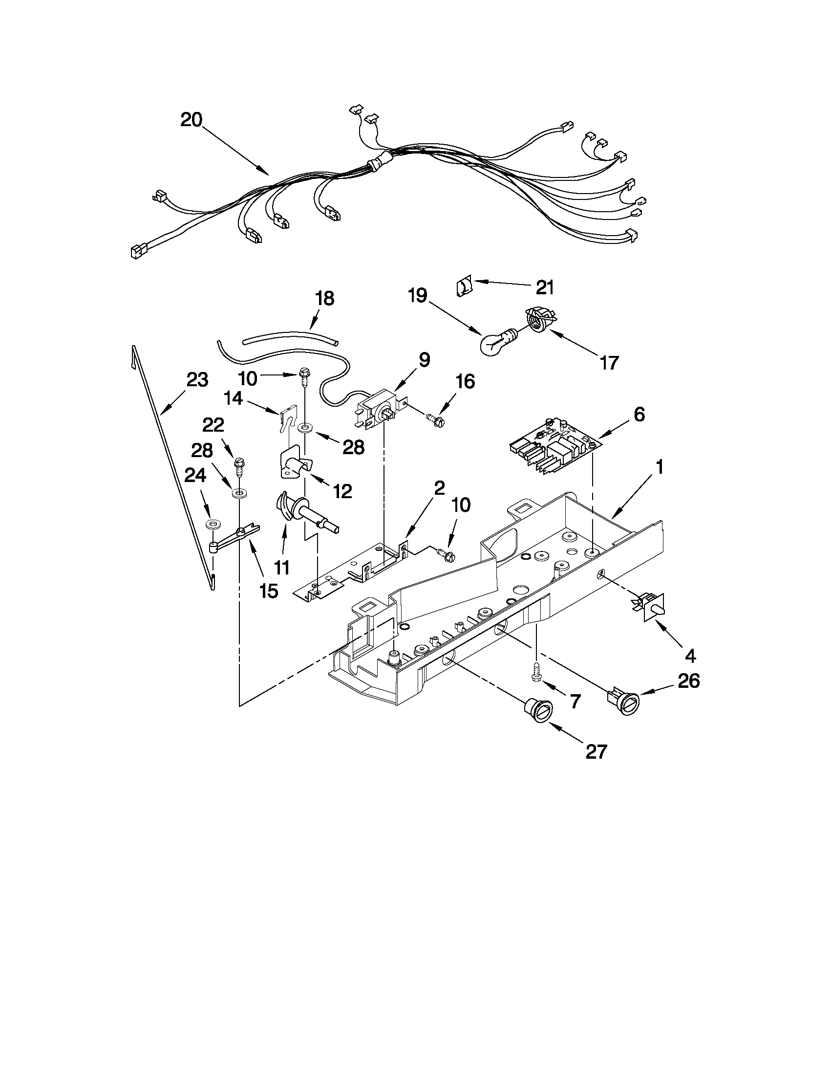Ikea ID5HHEXWS03 control parts diagram