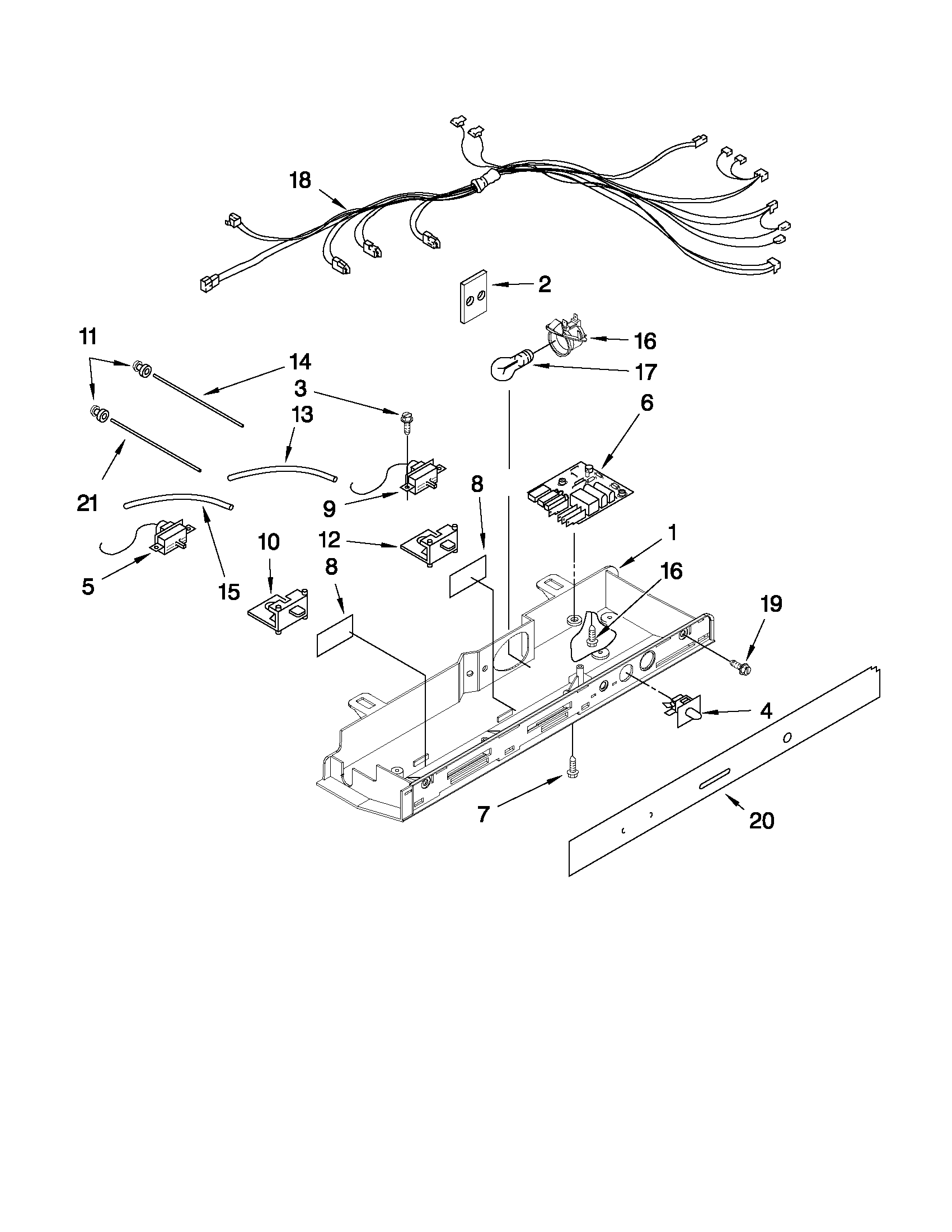 Maytag MSB2554AEY02 control parts diagram
