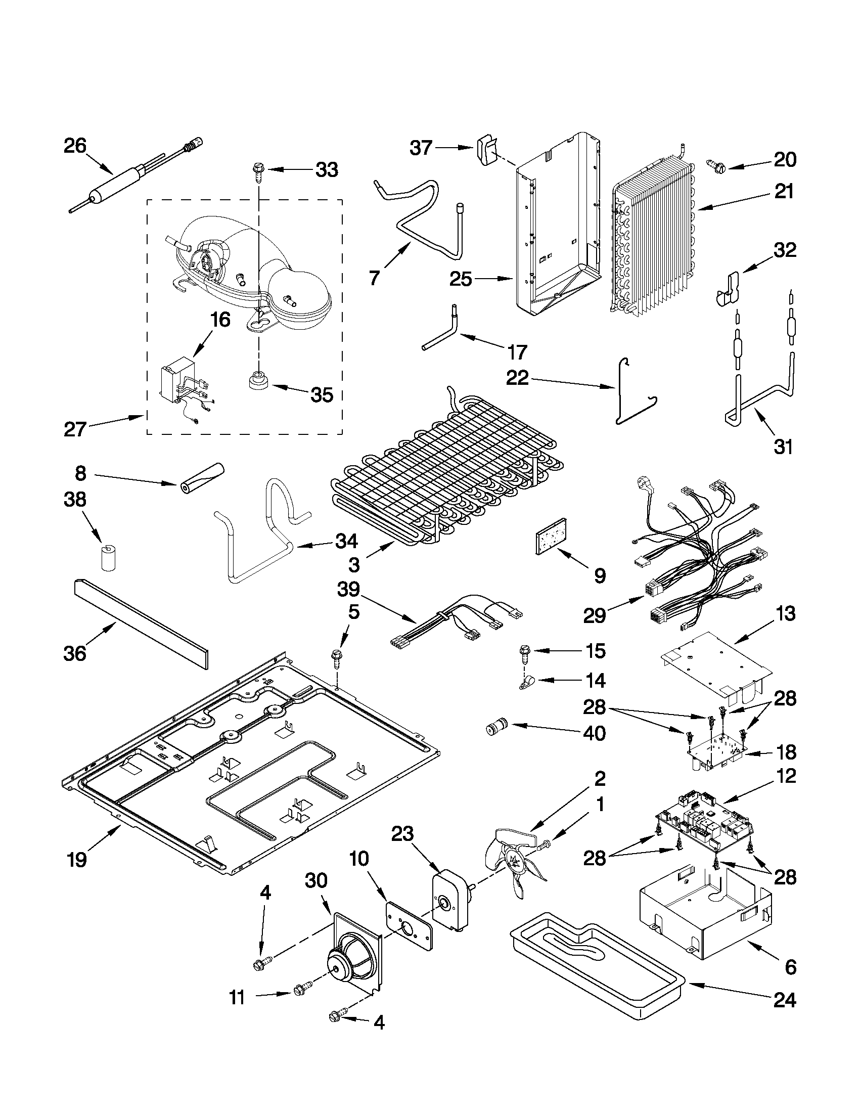 Whirlpool GC3SHAXVS03 unit parts diagram
