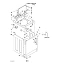 Whirlpool CAM2762TQ3 top and cabinet parts diagram