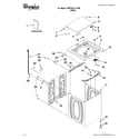 Whirlpool 7MWTW1711YM0 top and cabinet parts diagram