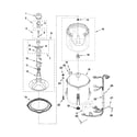 Whirlpool 7MWTW1711YM0 basket and tub parts diagram