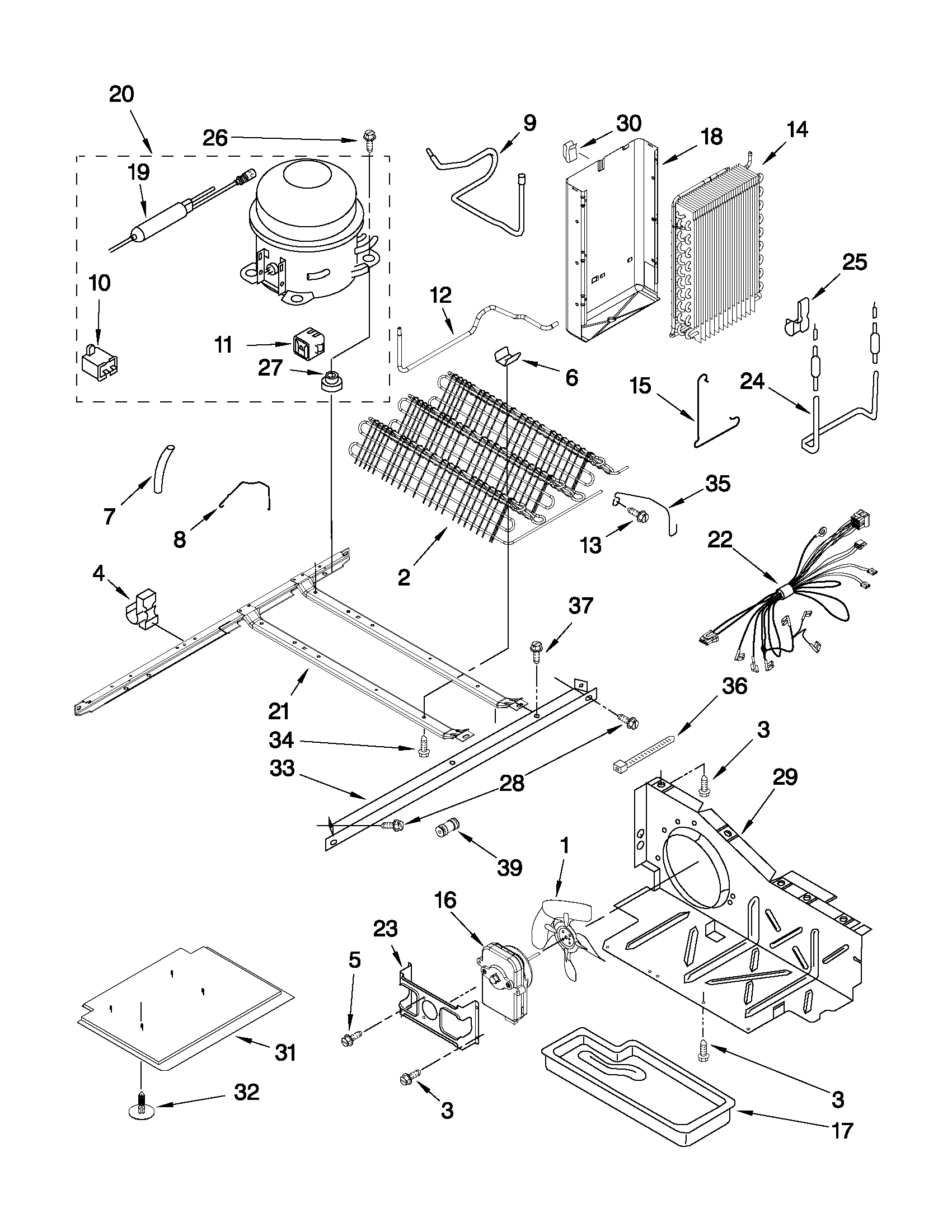 Whirlpool 6GD25DCXHW12 unit parts diagram