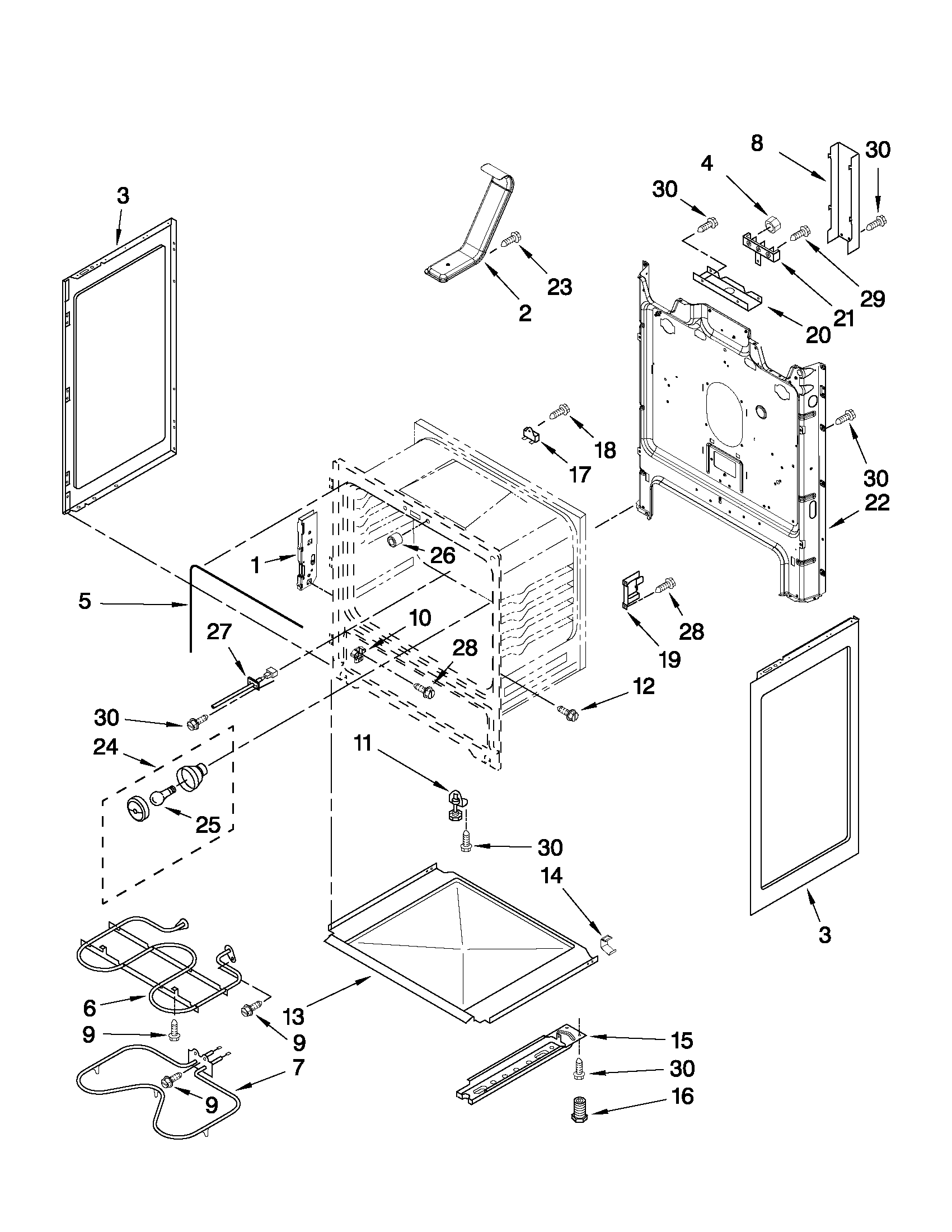 Amana AER5822VCW0 chassis parts diagram