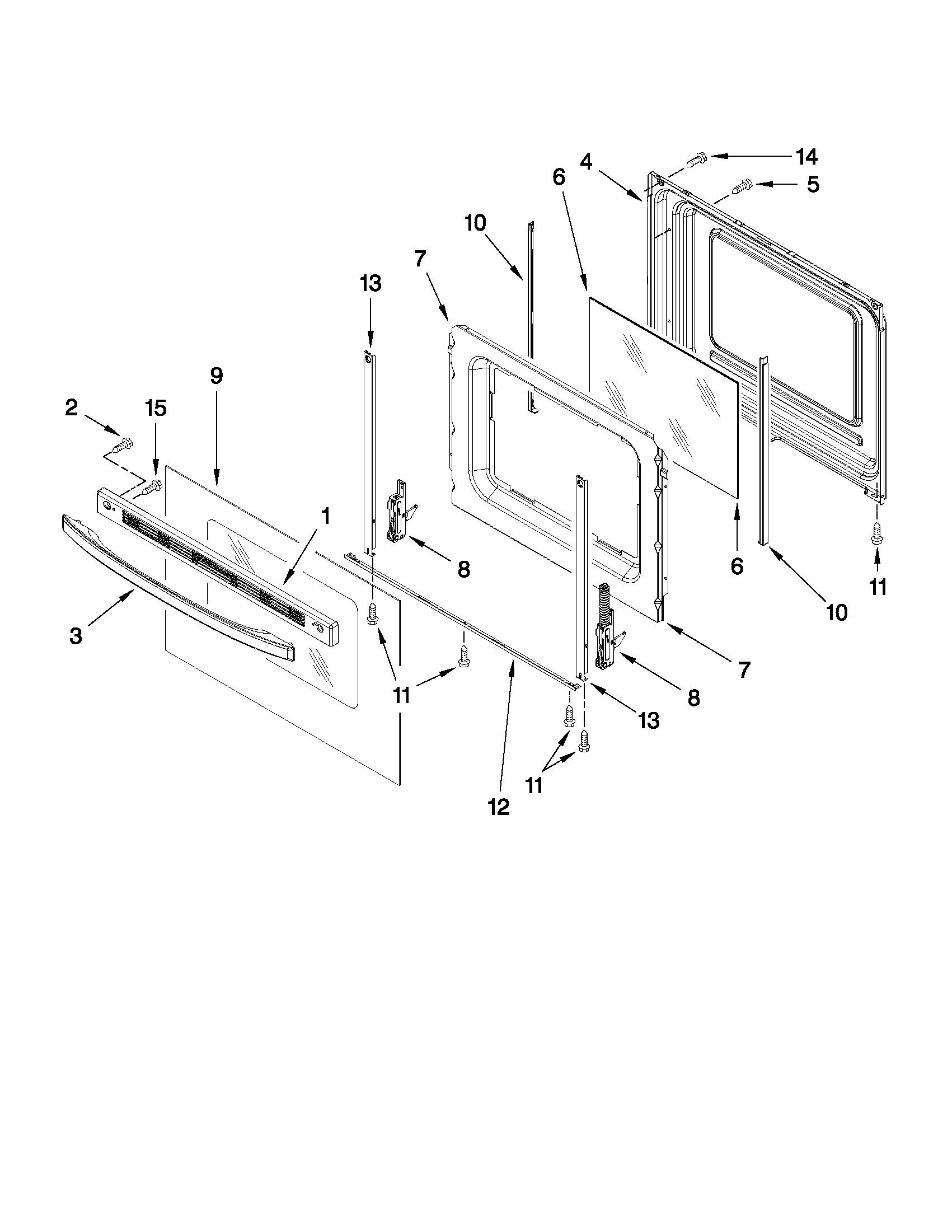 Amana AER5822VCW0 door parts diagram