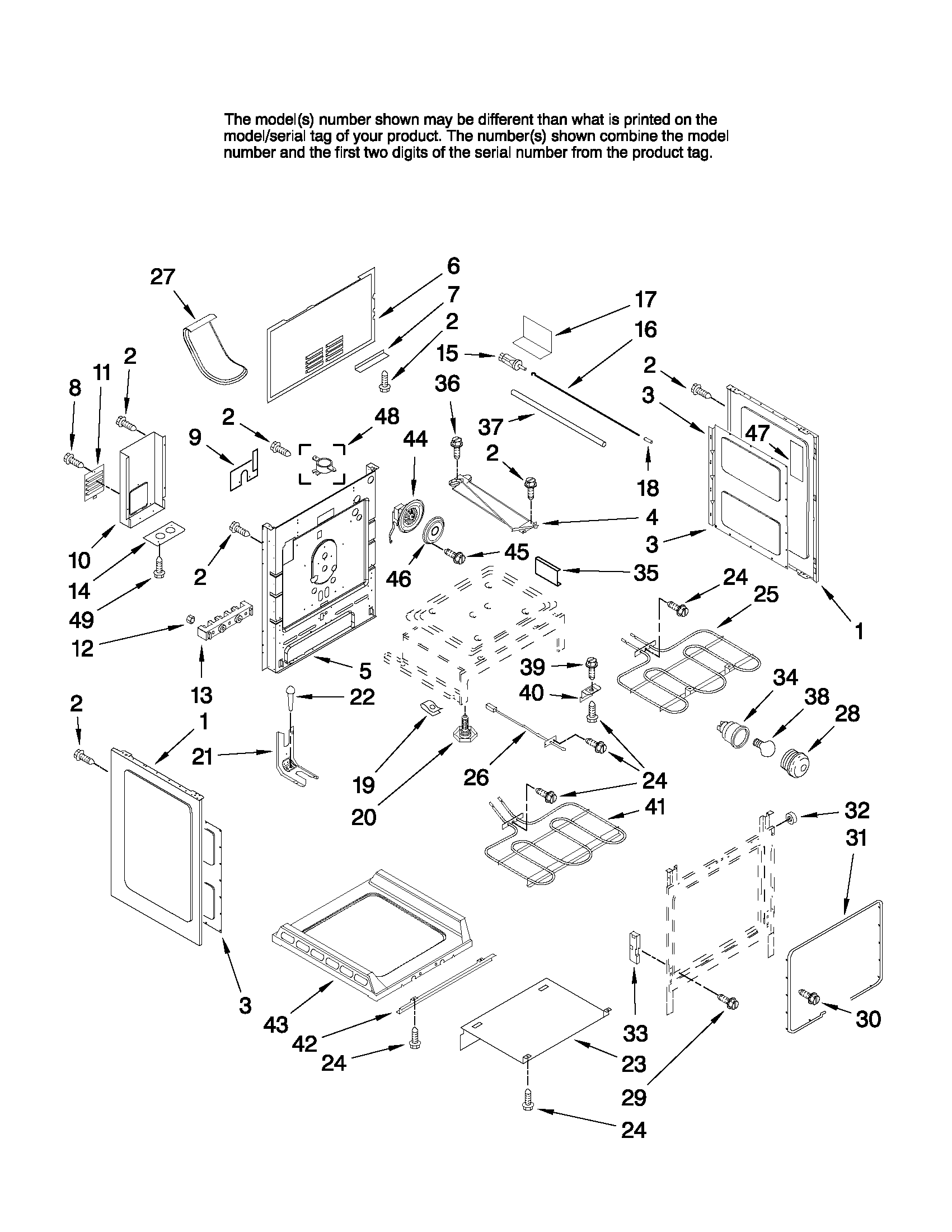 Maytag MERH865RAW1 chassis parts diagram