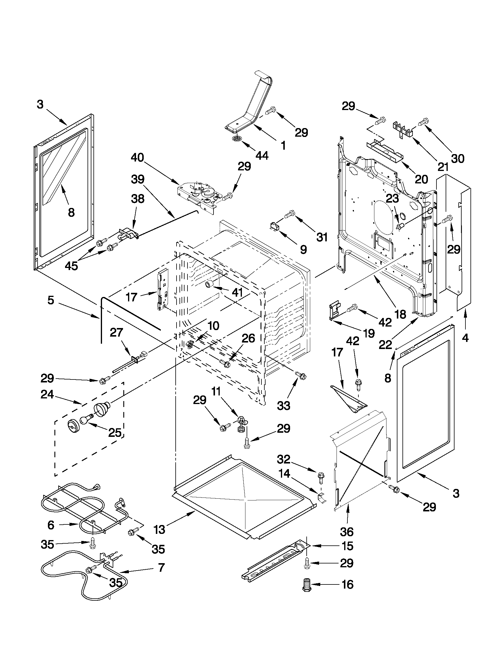 Amana AER5844VAB1 chassis parts diagram