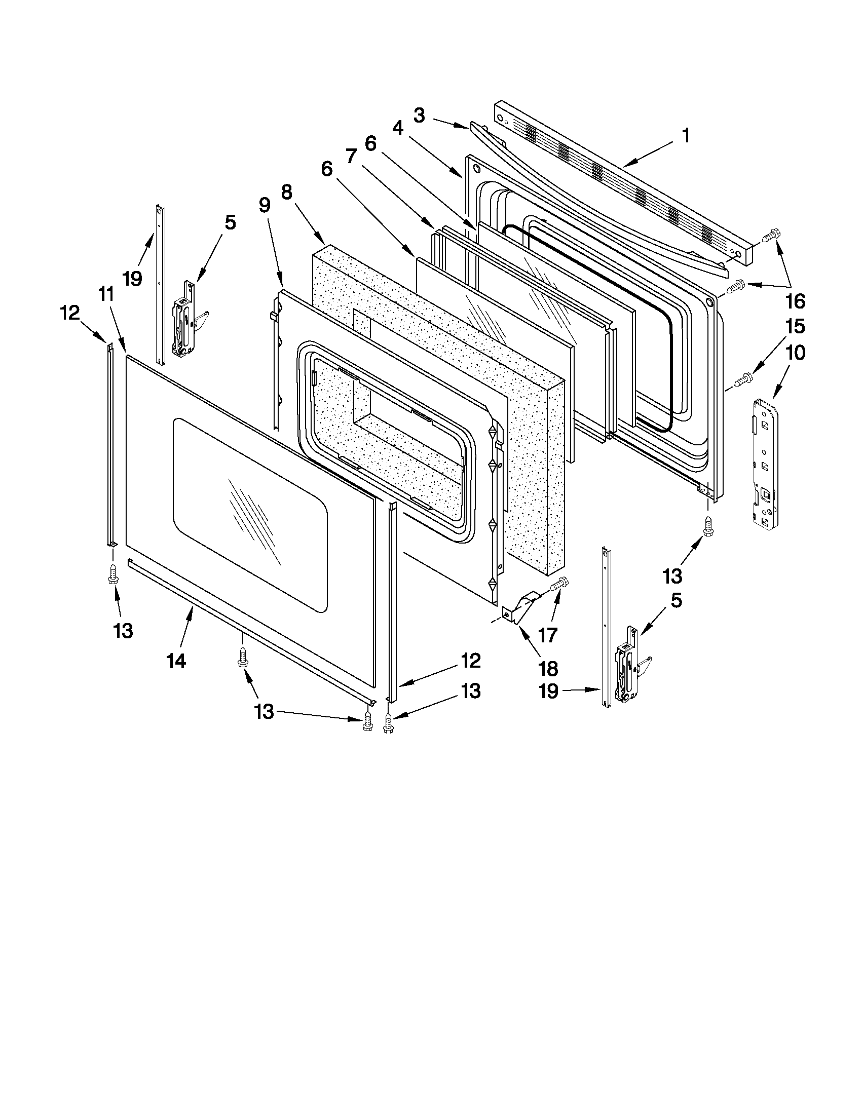 Amana AER5844VAB1 door parts diagram