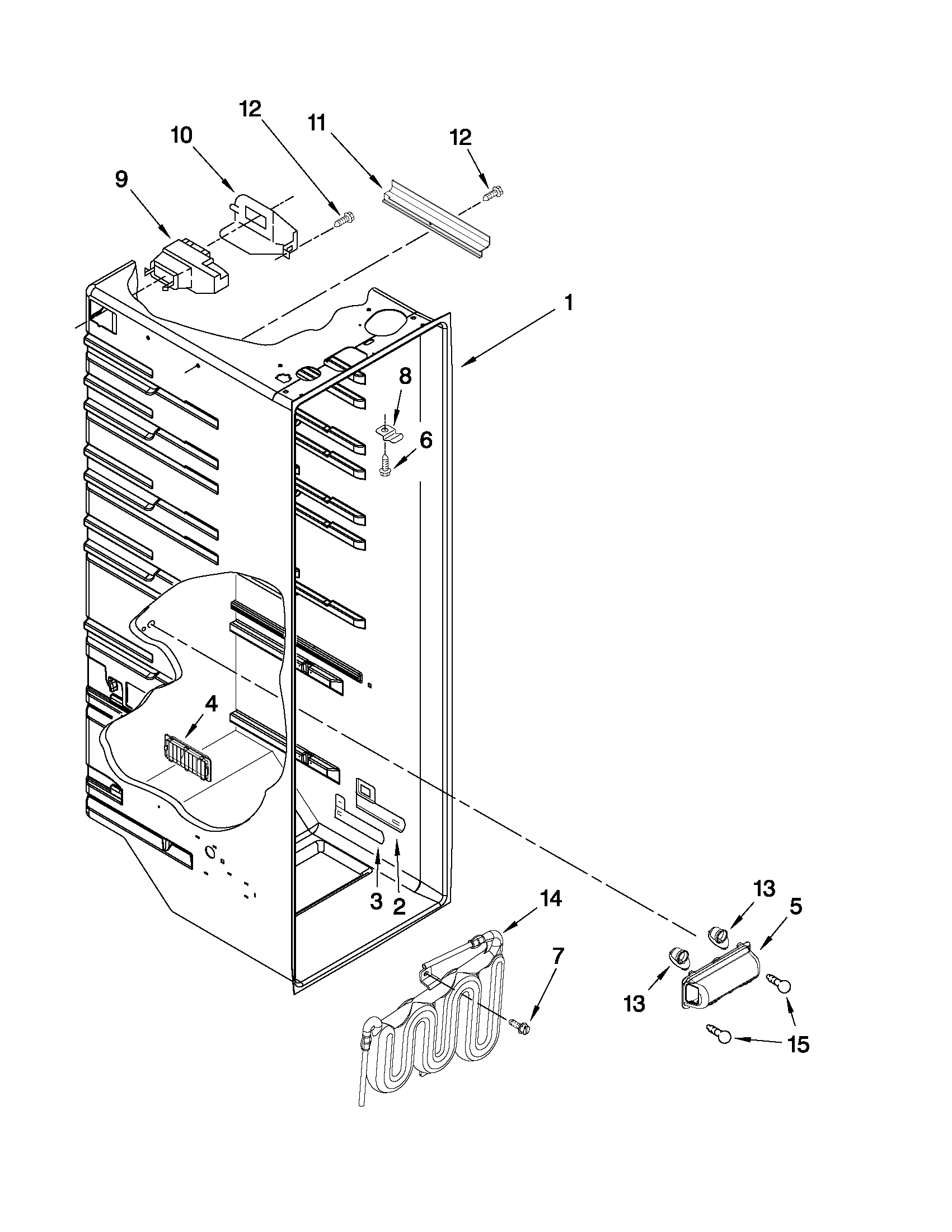 Maytag MSD2242VES03 refrigerator liner parts diagram