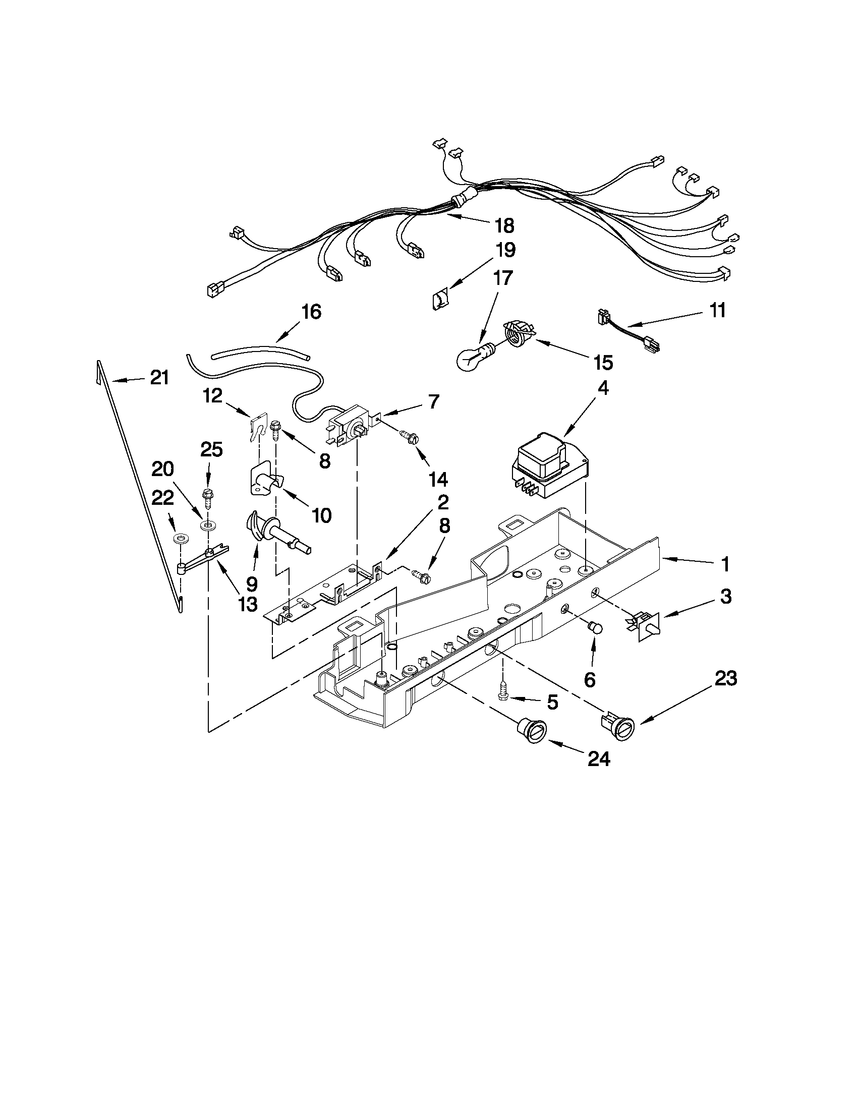 Maytag MSD2242VES03 control parts diagram