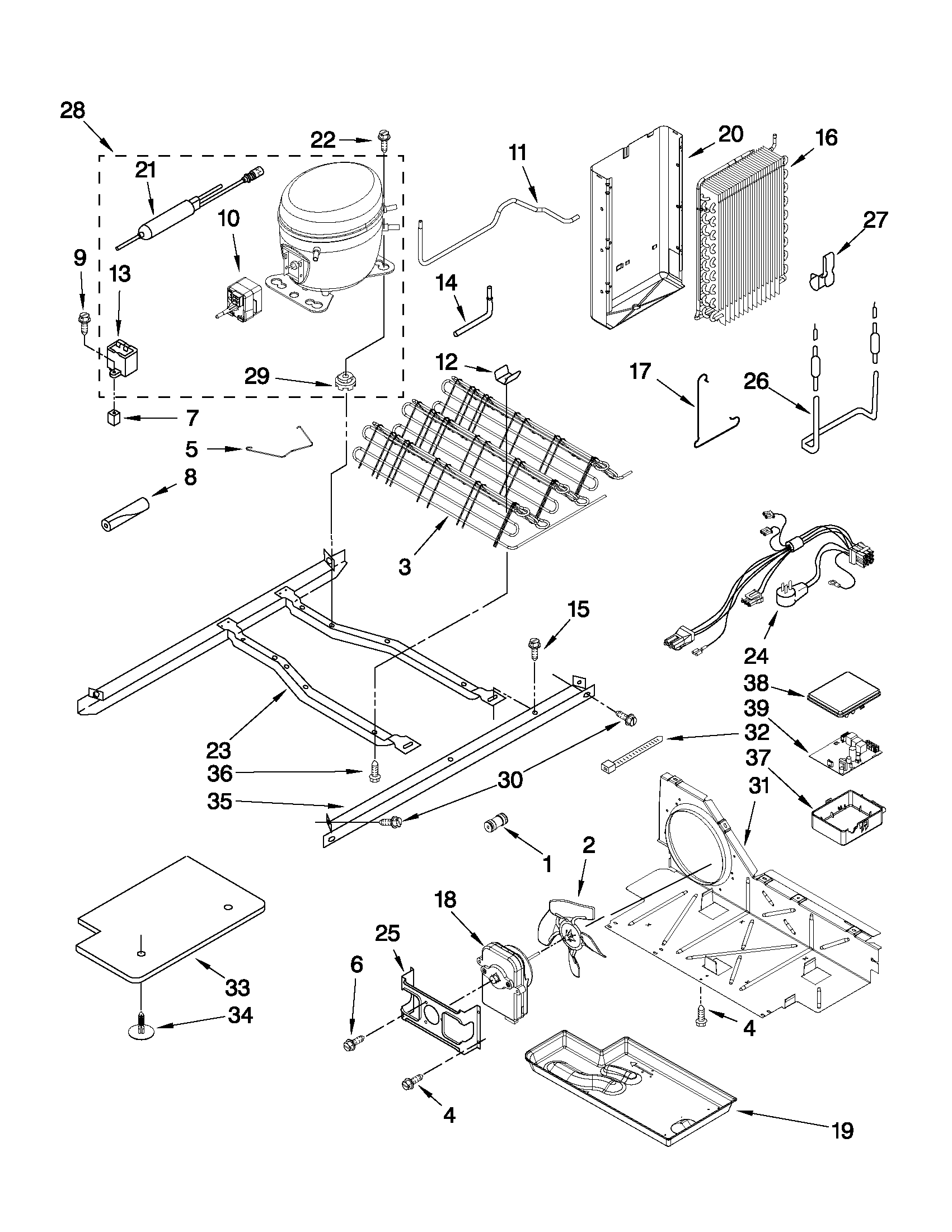 Maytag MSD2254VEY03 unit parts diagram