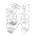 KitchenAid KBFS25EWMS6 shelf parts diagram