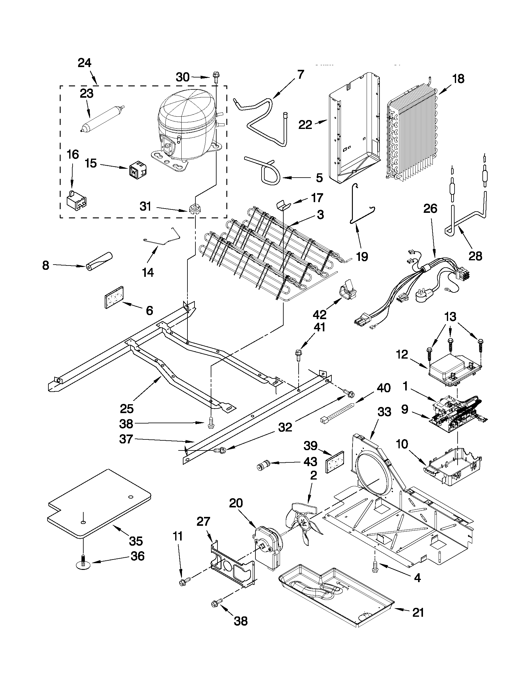 KitchenAid KSRJ25FXMT03 unit parts diagram
