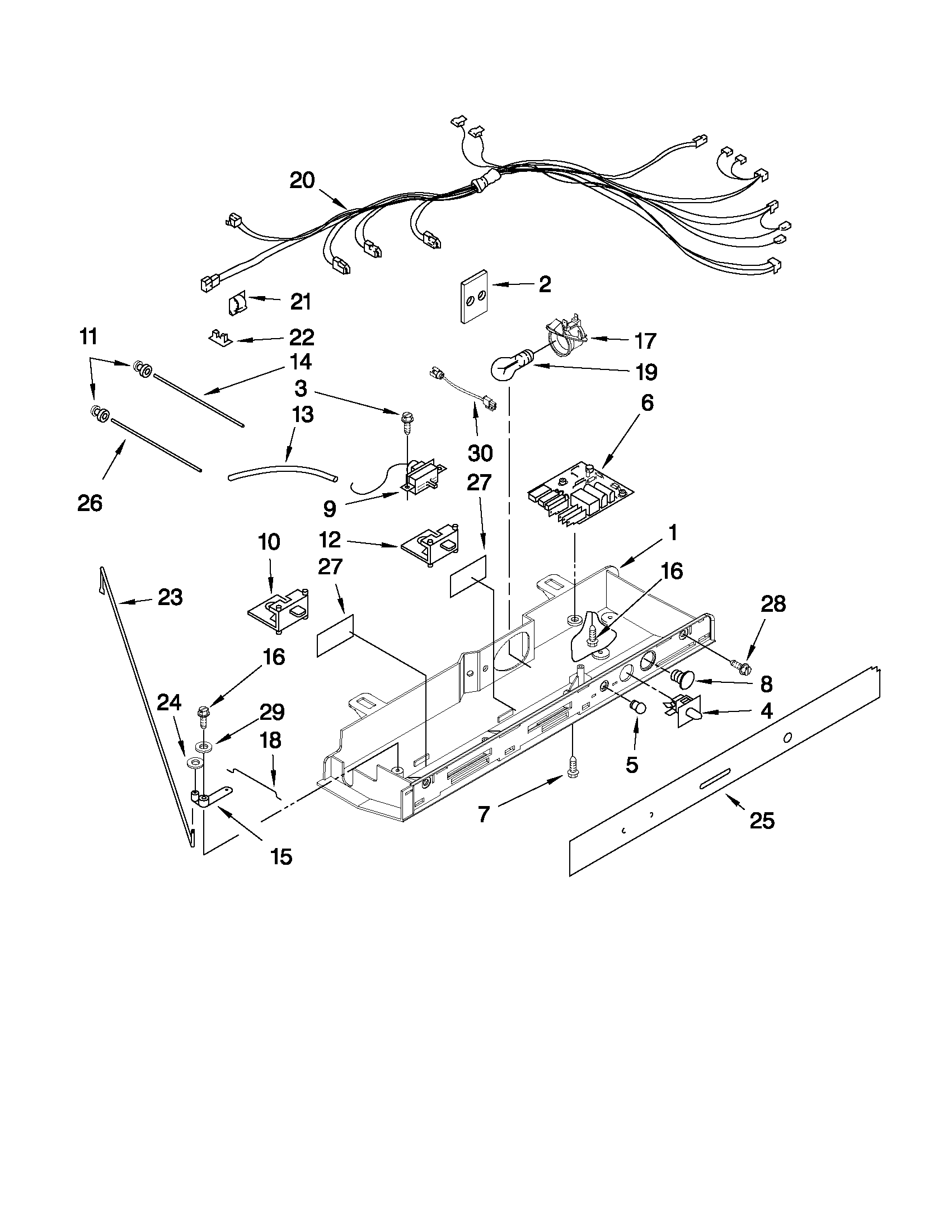 Whirlpool ED5LHAXWQ02 control parts diagram