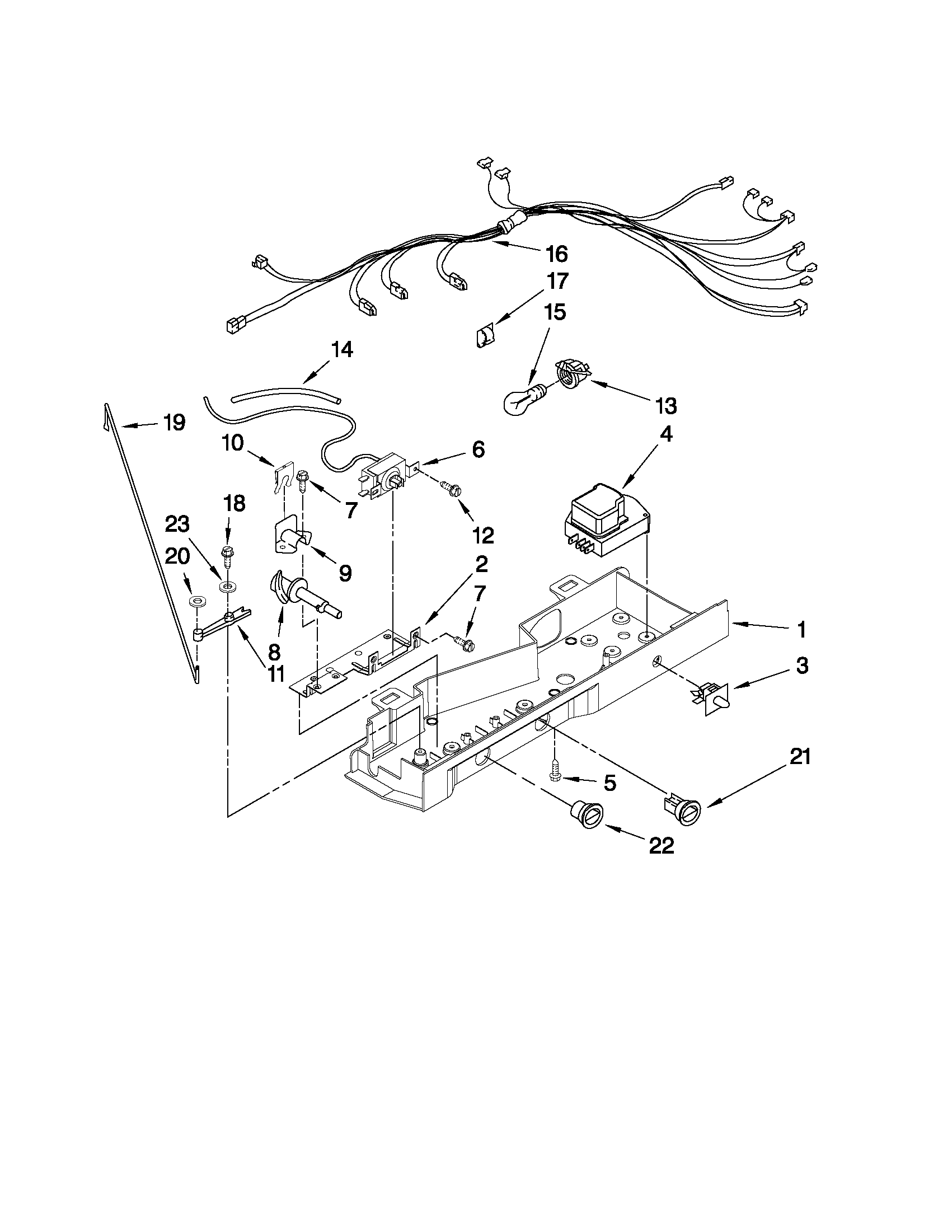 Whirlpool ED5KVEXVB04 control parts diagram