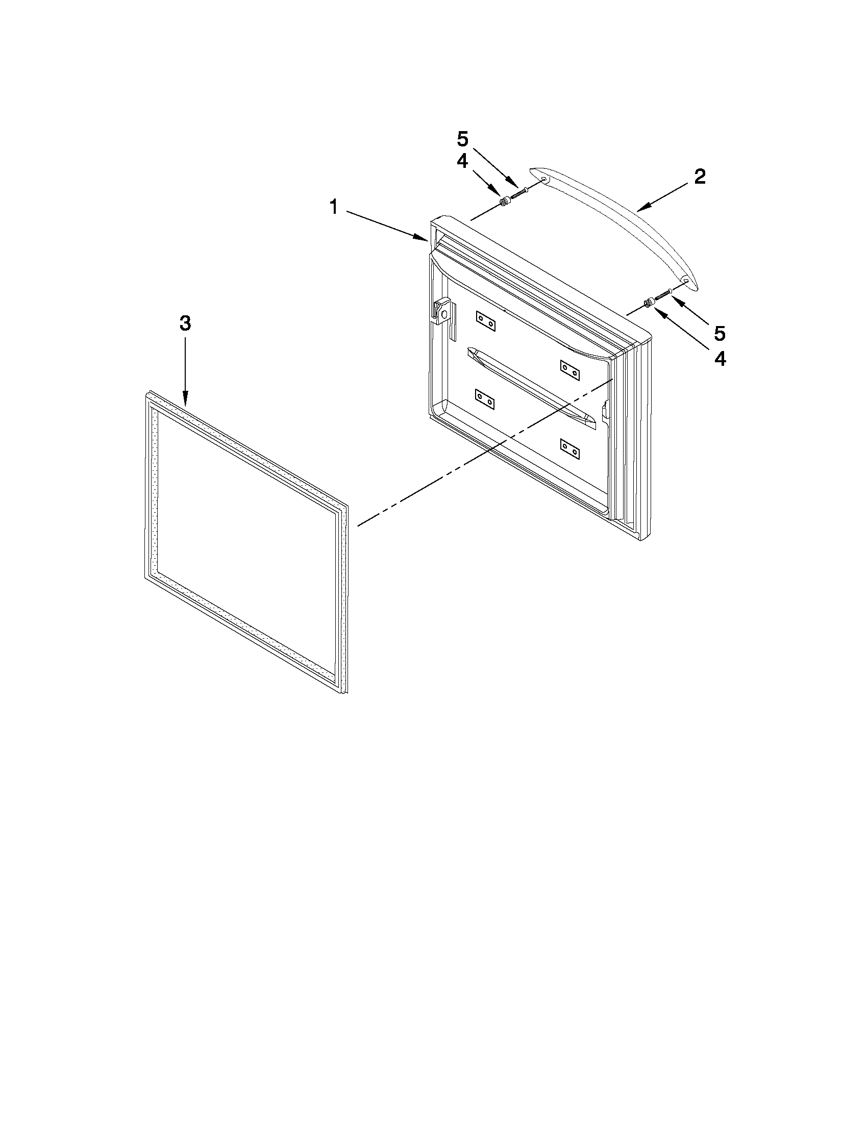 KitchenAid KBFS22EWWH3 freezer door parts diagram
