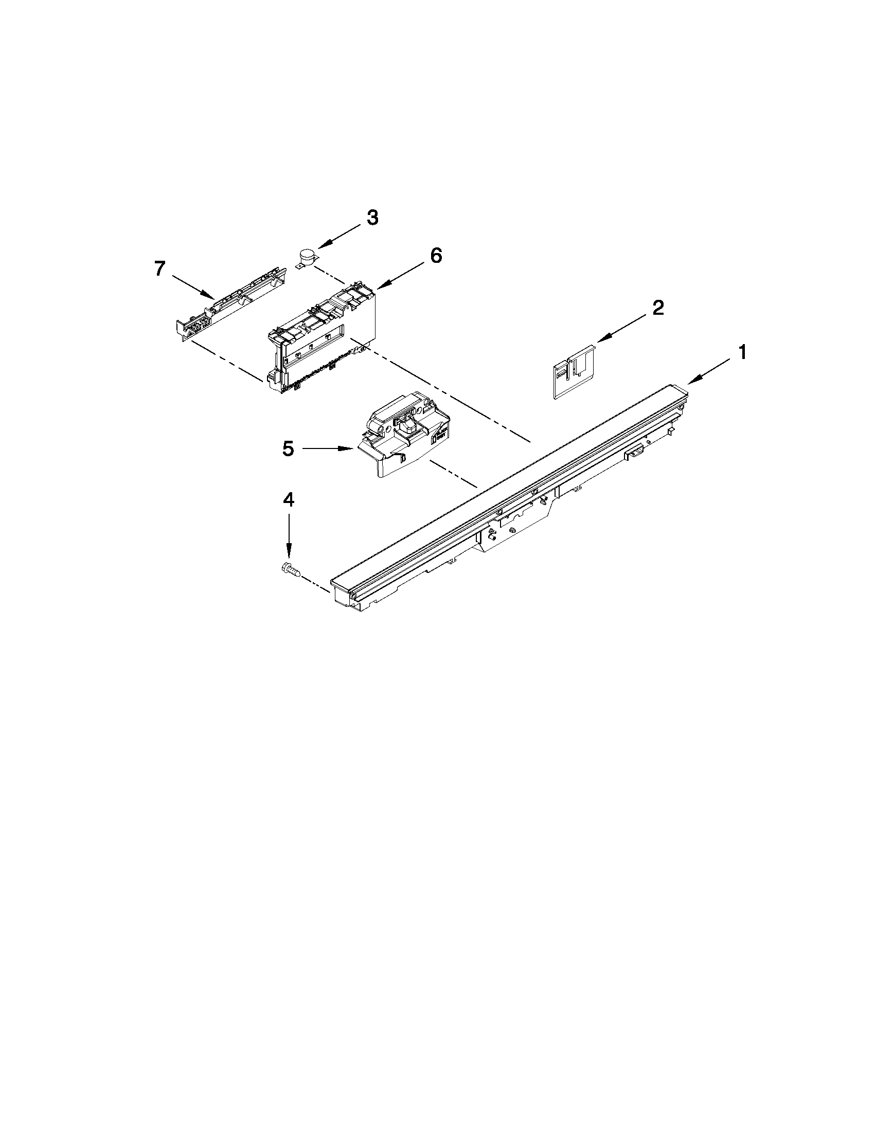 KitchenAid KUDC10FXSS4 control panel and latch parts diagram