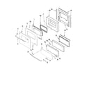 Maytag CWG3100AAB25 oven door parts diagram