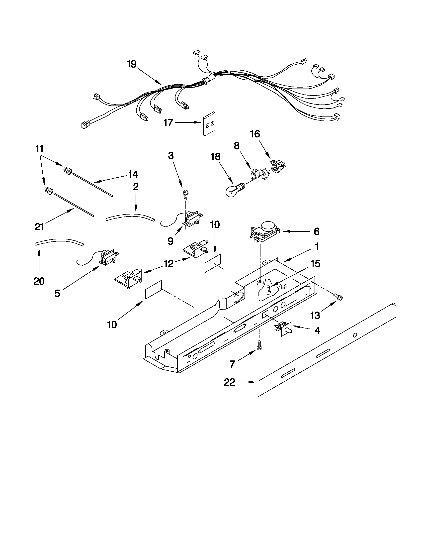 Maytag 5MS224NEWY02 control parts diagram
