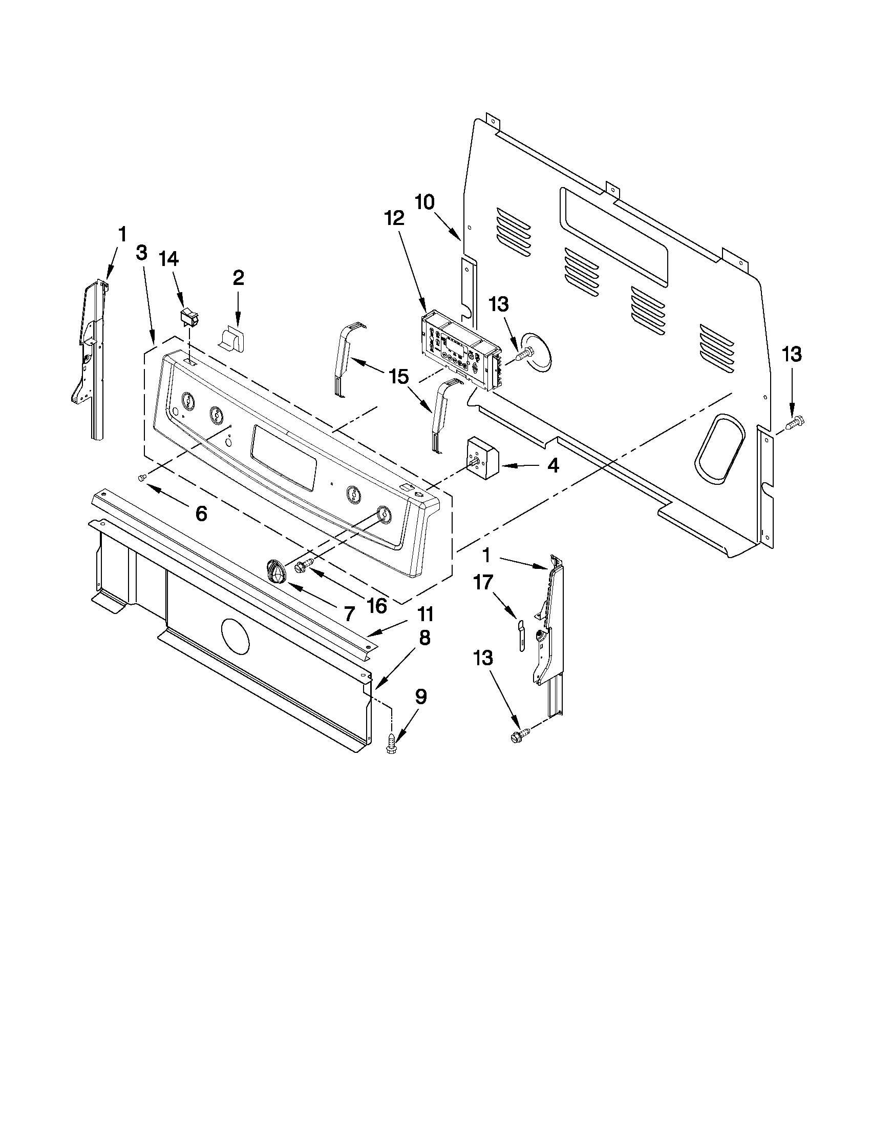 Maytag MER7775WS2 control panel parts diagram