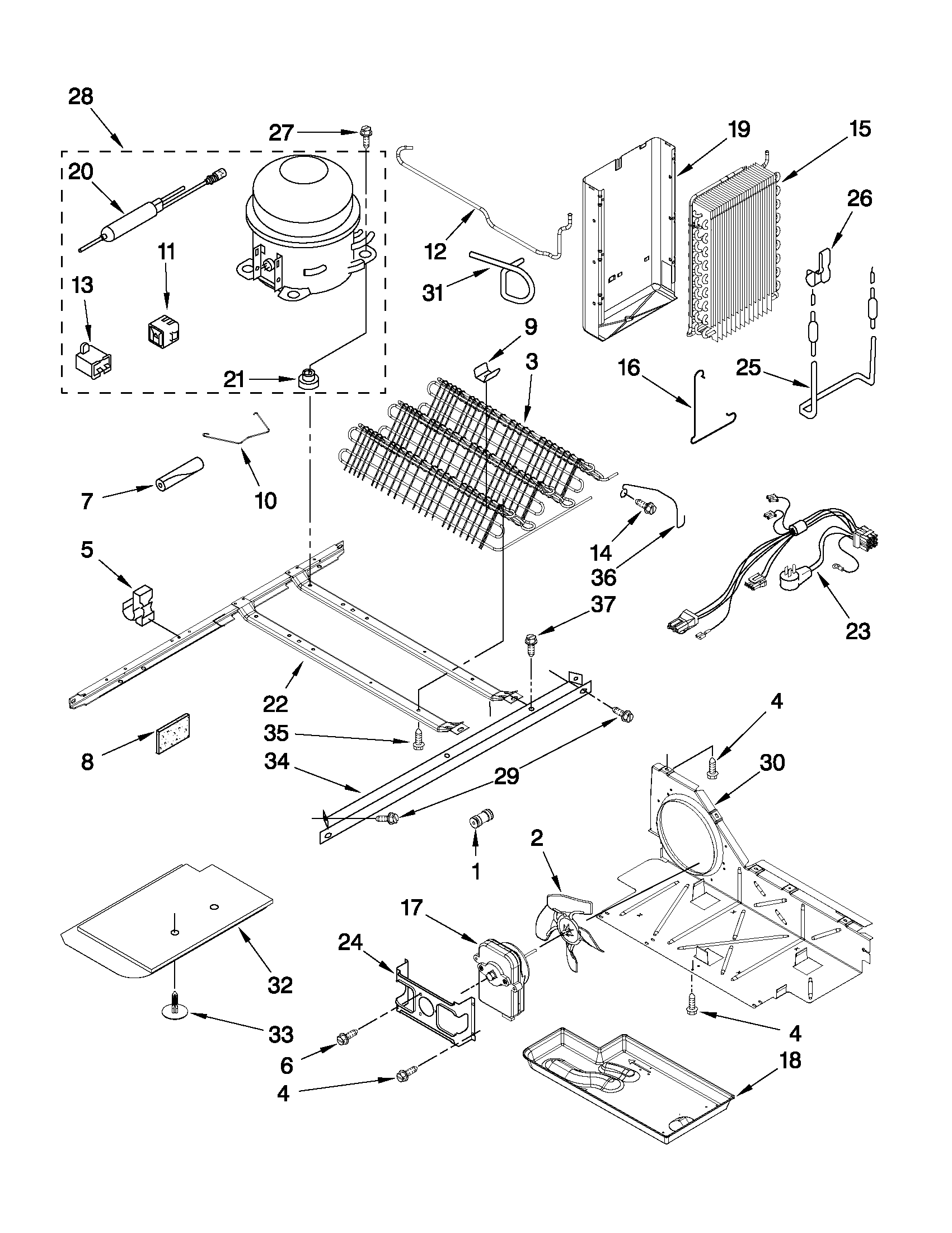 Amana ASD2522WRS07 unit parts diagram