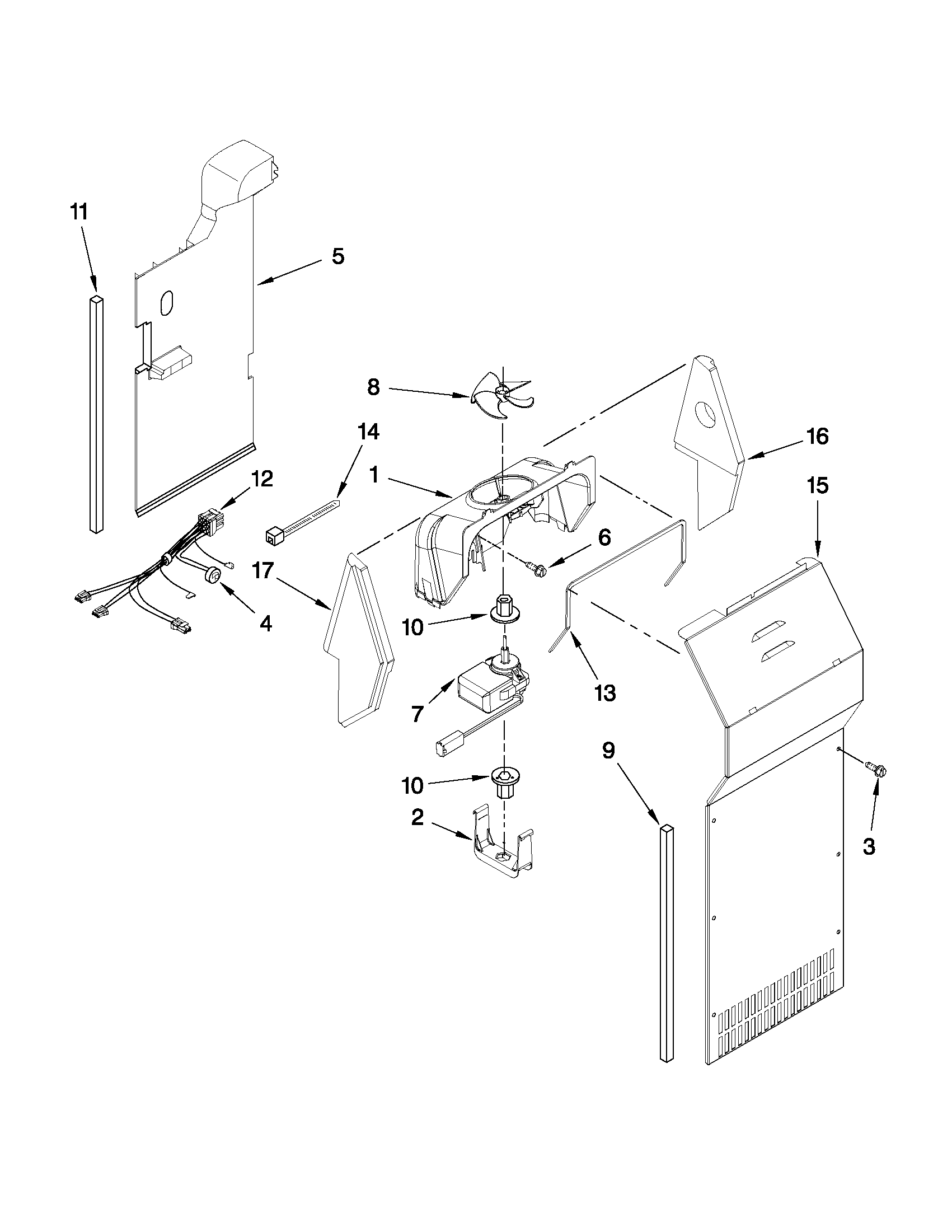 Amana ASD2522WRS07 air flow parts diagram