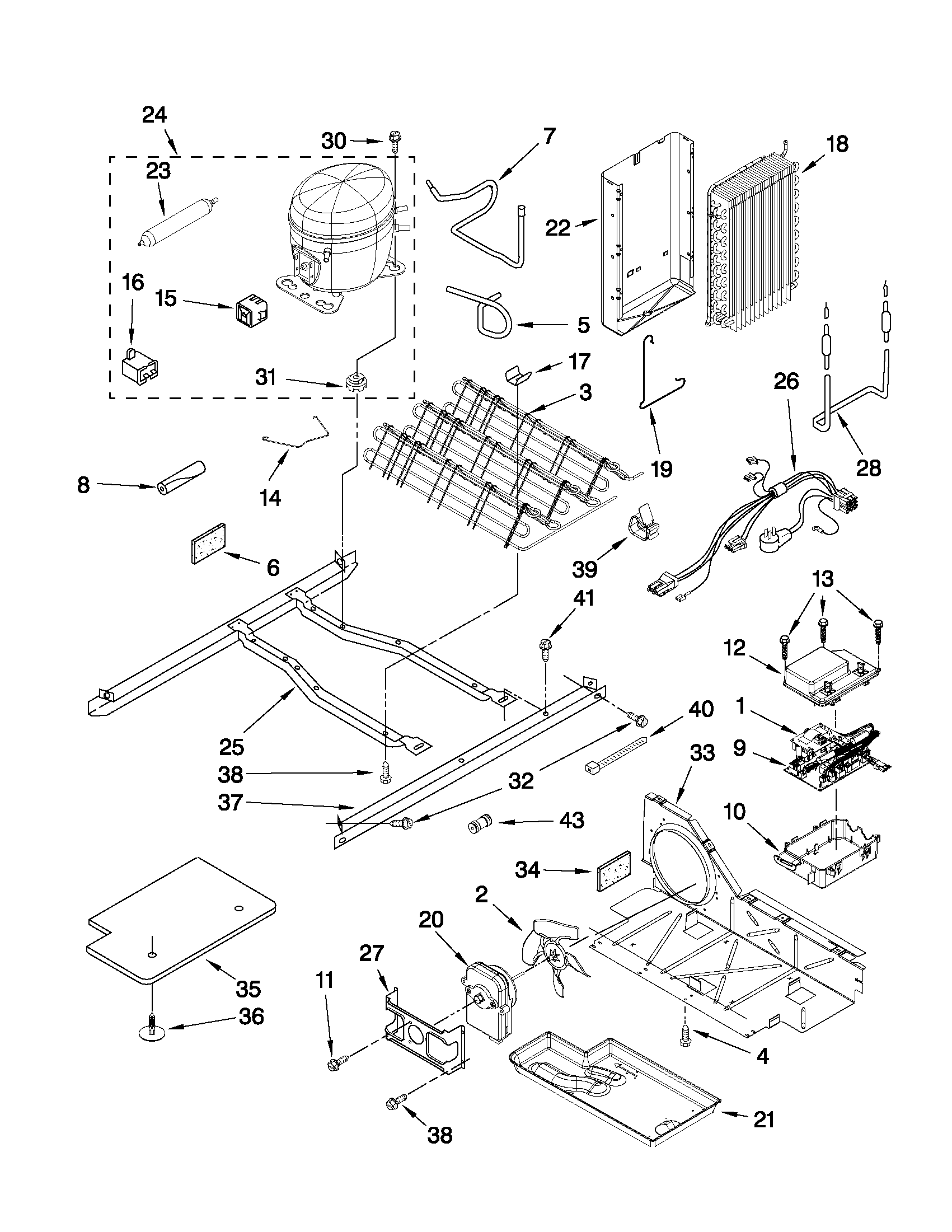 Maytag MSD2559XEM03 unit parts diagram