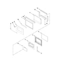 Maytag MEW6627DDS19 lower oven door parts diagram