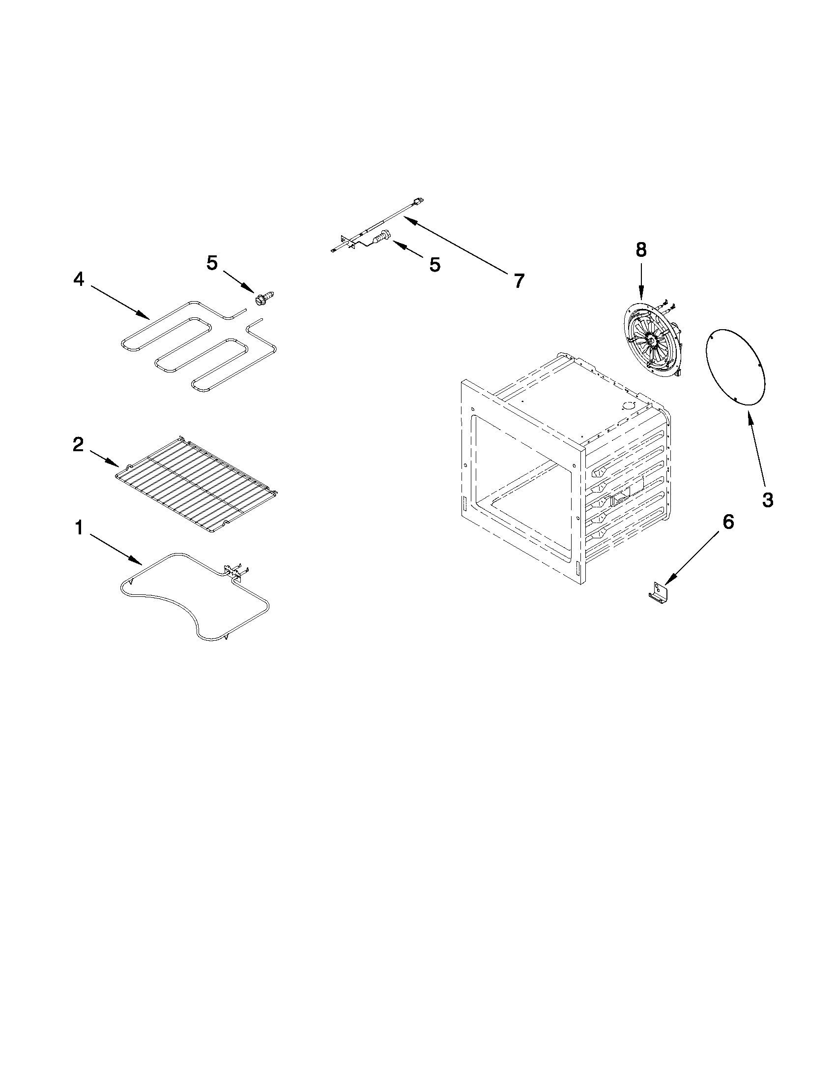 Maytag MEW6627DDW19 internal oven parts diagram