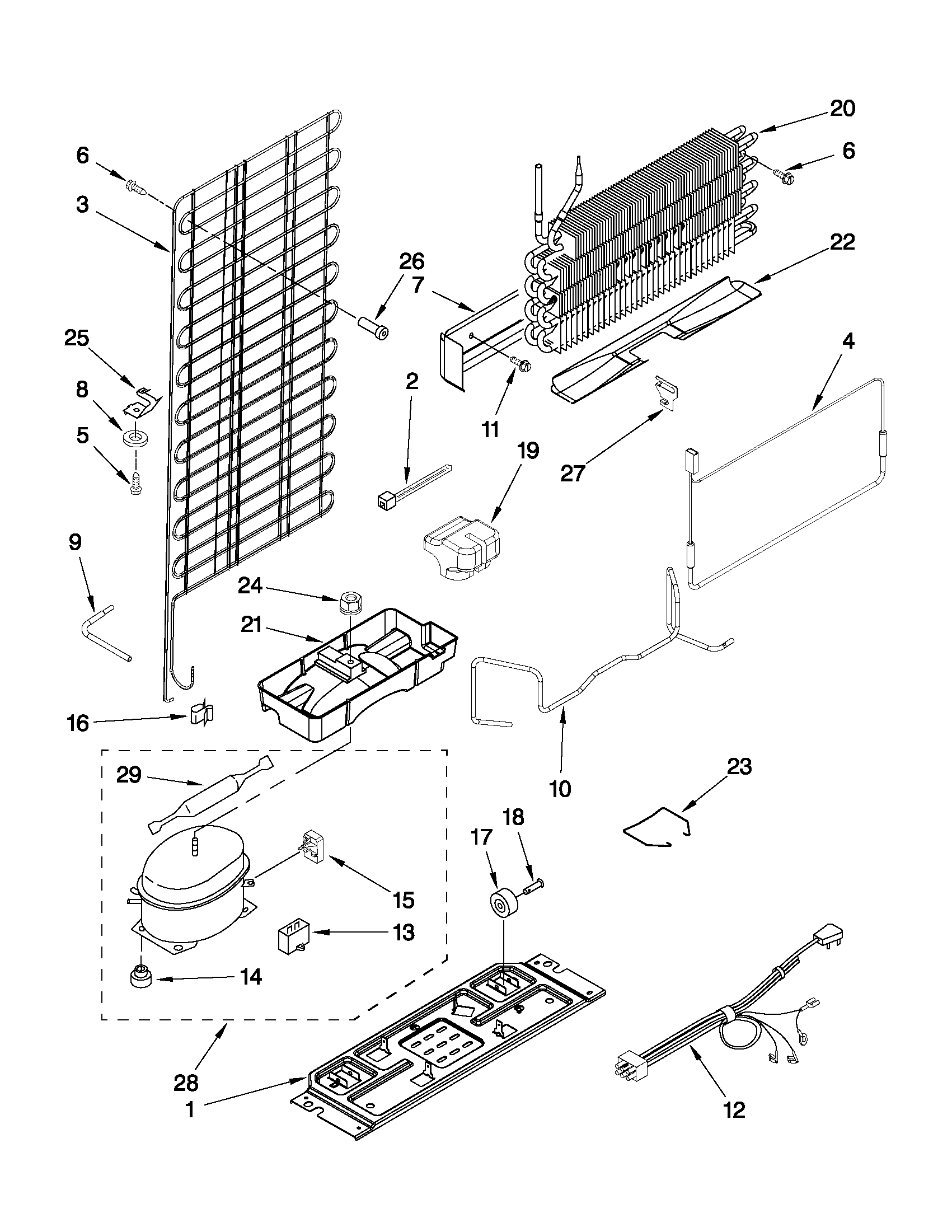 Whirlpool NWR0001Q02 unit parts diagram