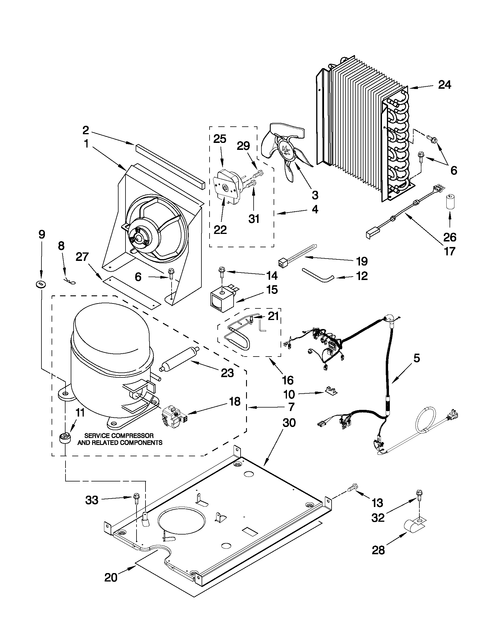KitchenAid KUIS15NRXB1 unit parts diagram