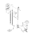 KitchenAid KUDS30FXBL4 fill, drain and overfill parts diagram