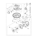 KitchenAid KUDS30FXBL4 pump, washarm and motor parts diagram