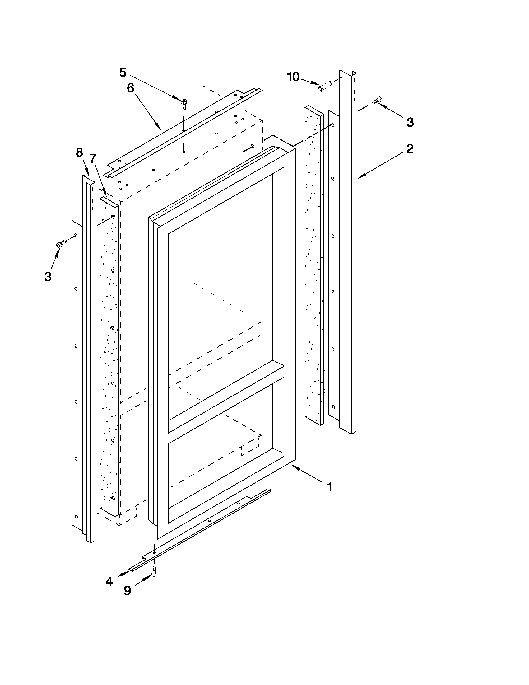 Jenn-Air JB36NXFXRW01 cabinet and breaker trim parts diagram