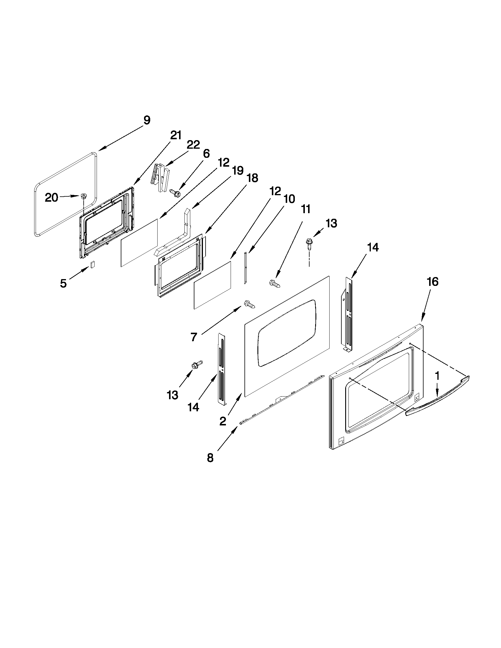 Jenn-Air JGS8750CDS00 door parts diagram
