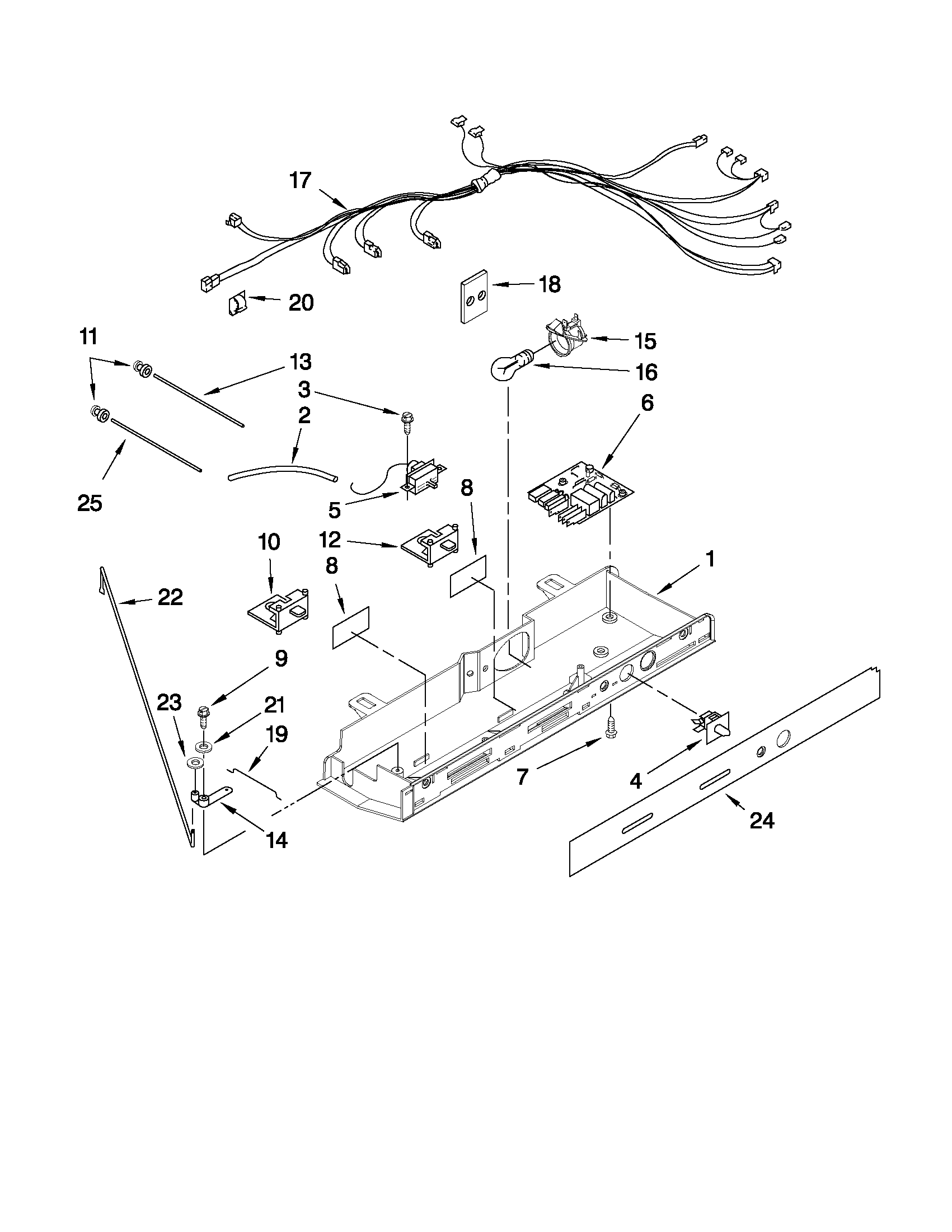 Maytag MSD2574VEM13 control parts diagram