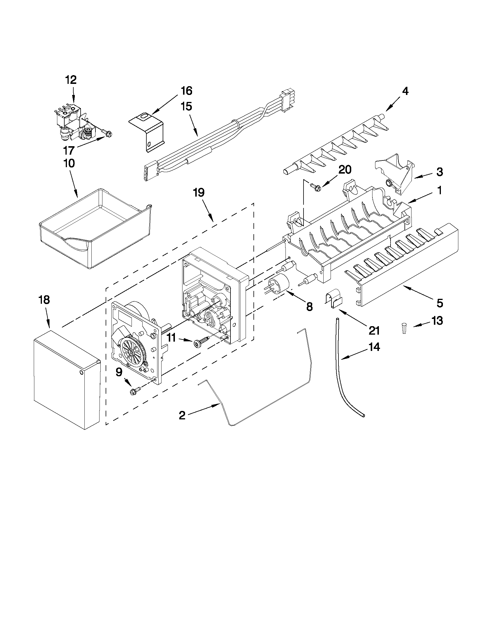 Jenn-Air JFC2089WEM7 icemaker parts diagram