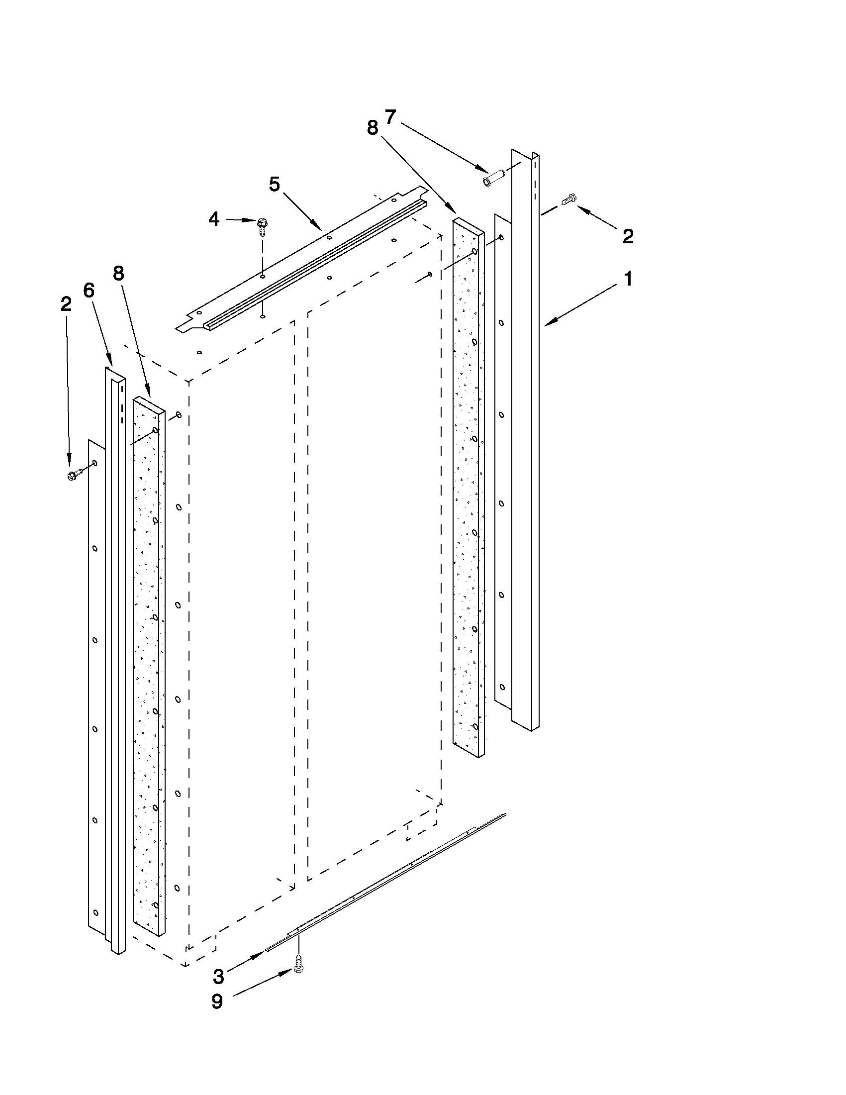 KitchenAid KSSS36FTX04 cabinet trim parts diagram