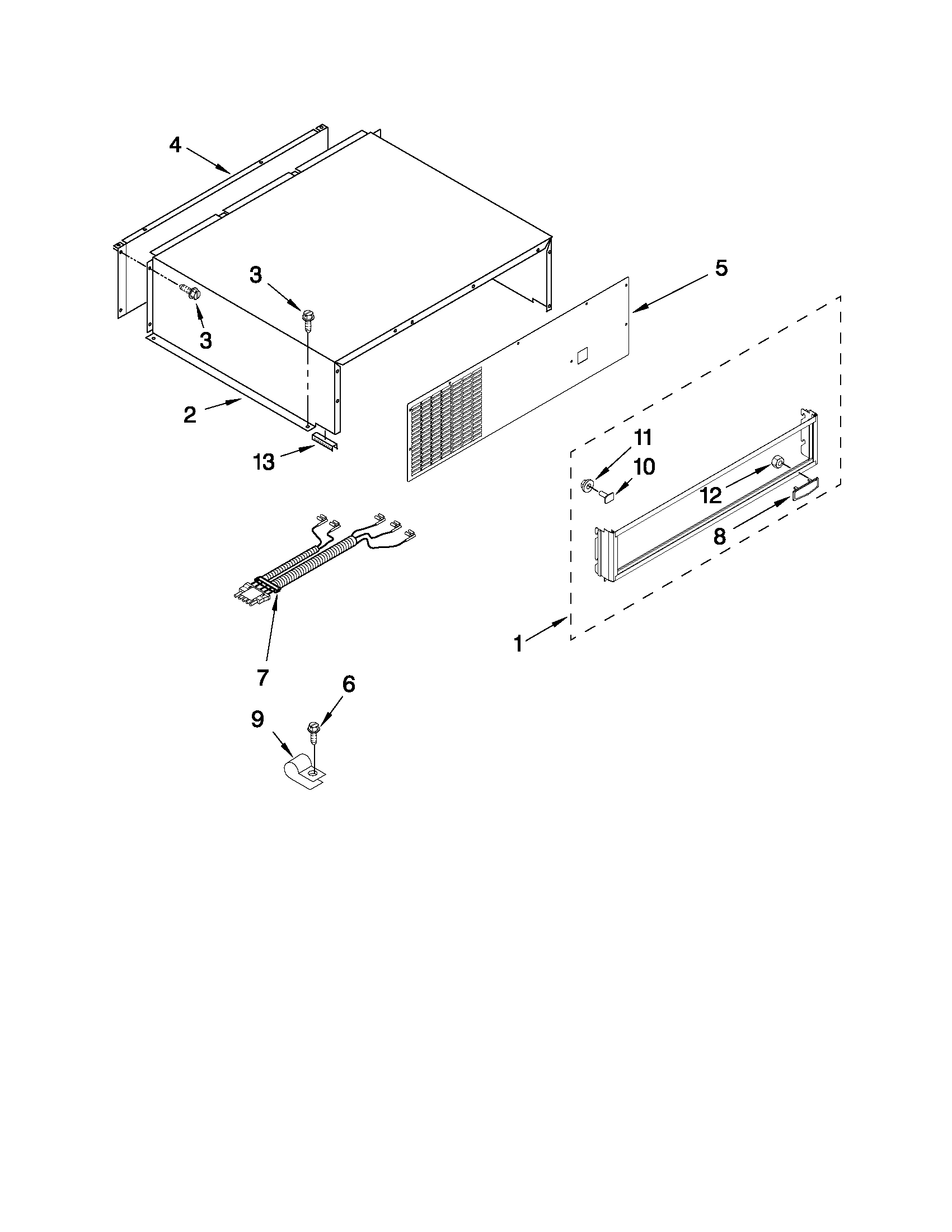 KitchenAid KSSS36FTX04 top grille and unit cover parts diagram