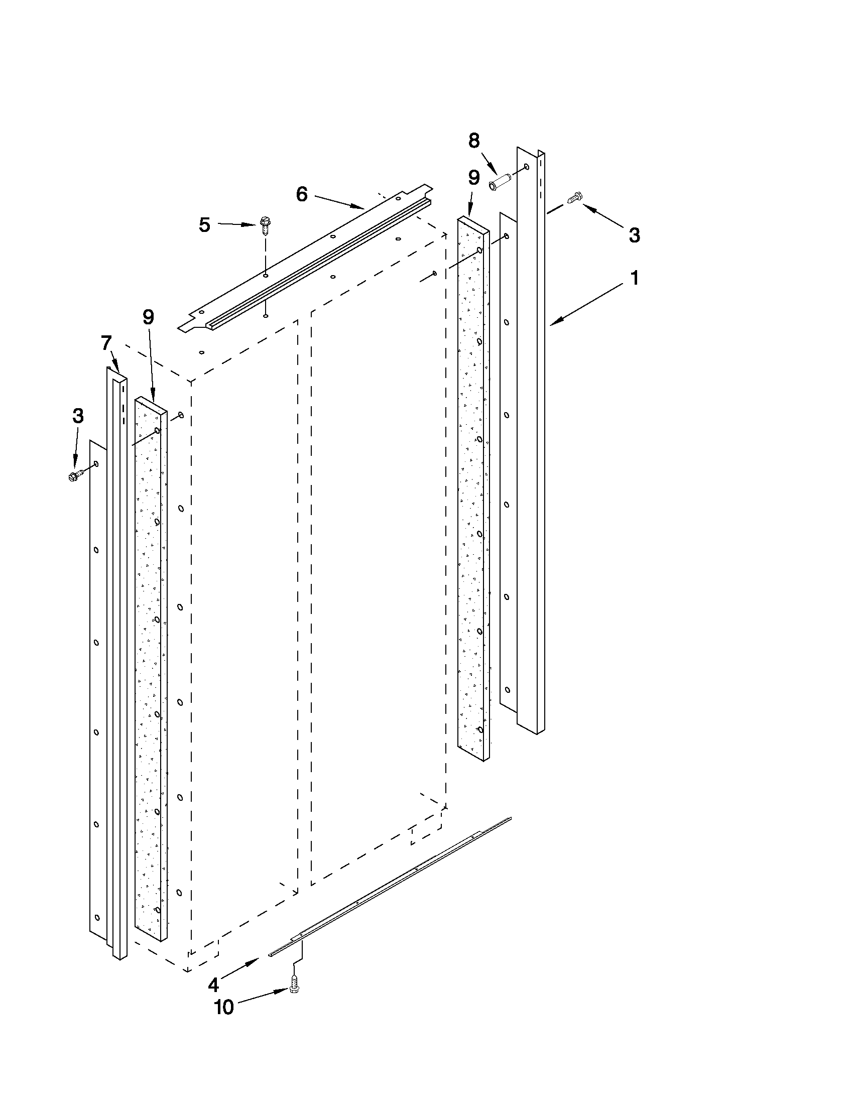 KitchenAid KSSS48FTX04 cabinet trim parts diagram