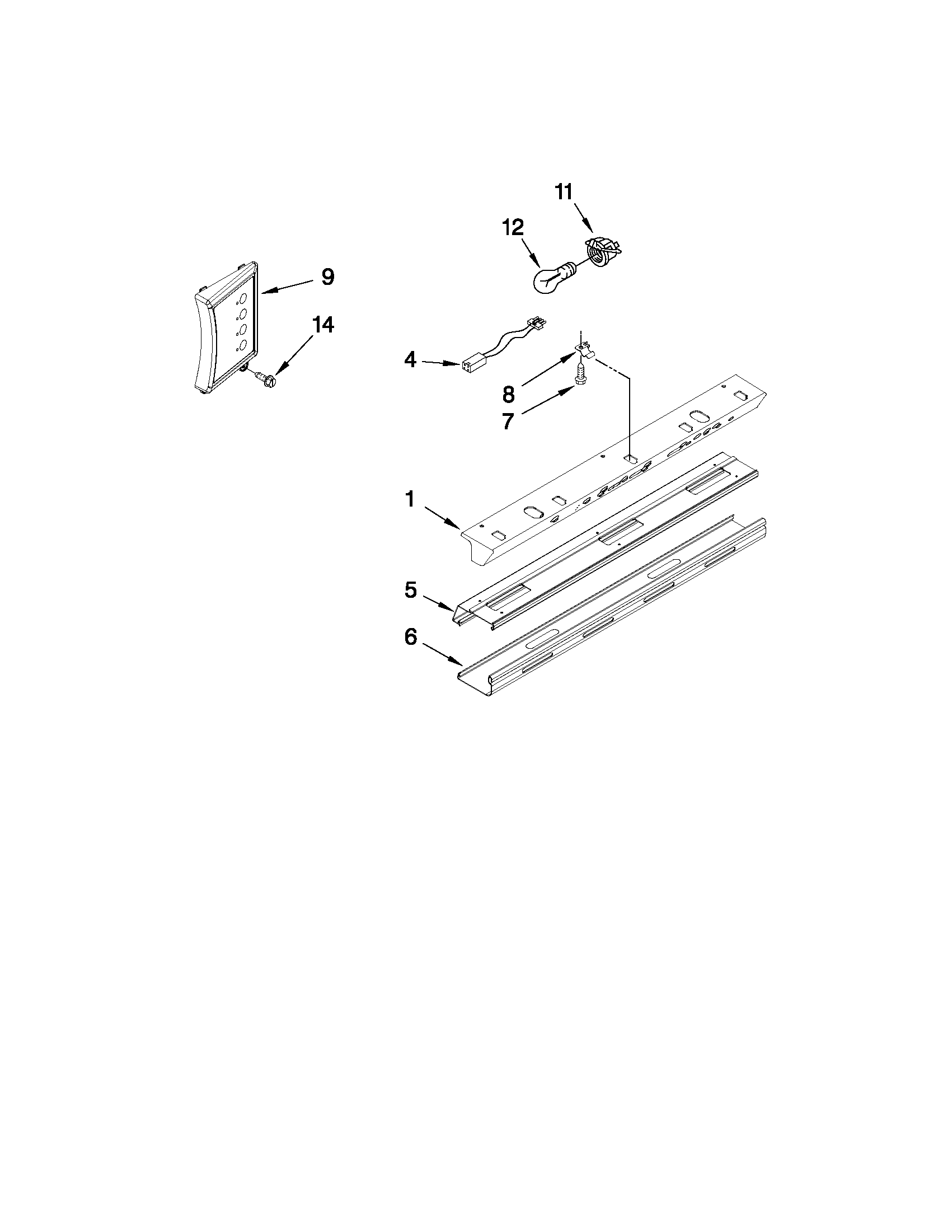 KitchenAid KSSS48FTX04 control panel parts diagram